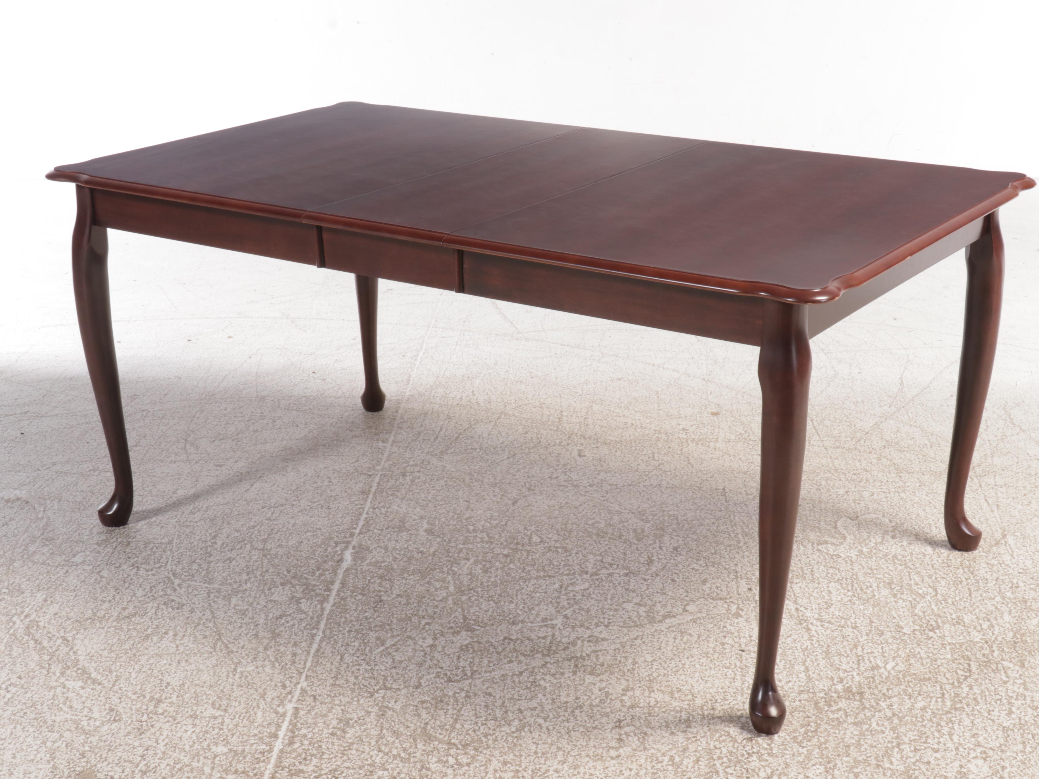 Furniture Junction Queen Anne Style Nine Piece Mahogany Dining Set