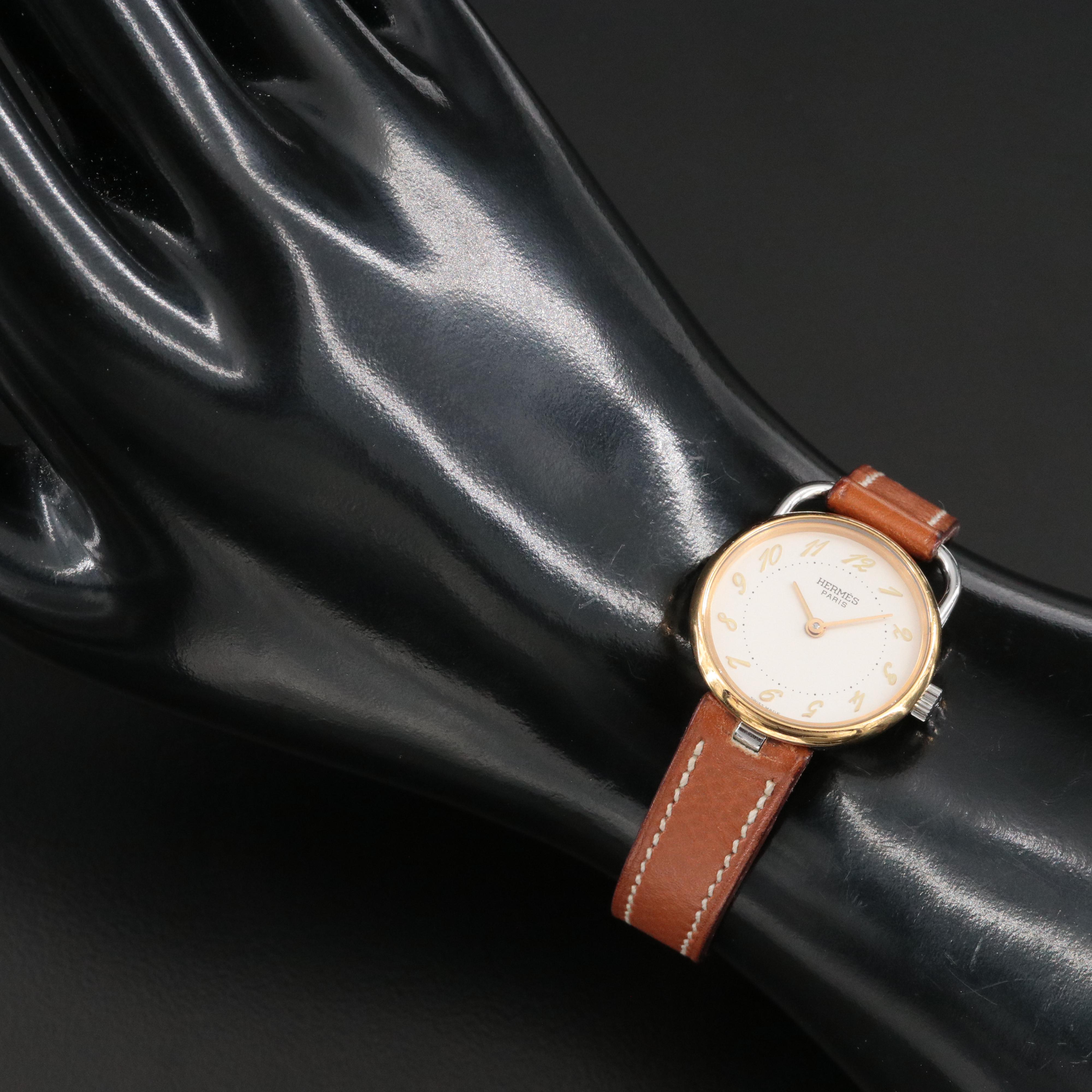 Hermès Arceau Gold-Plated Steel Watch