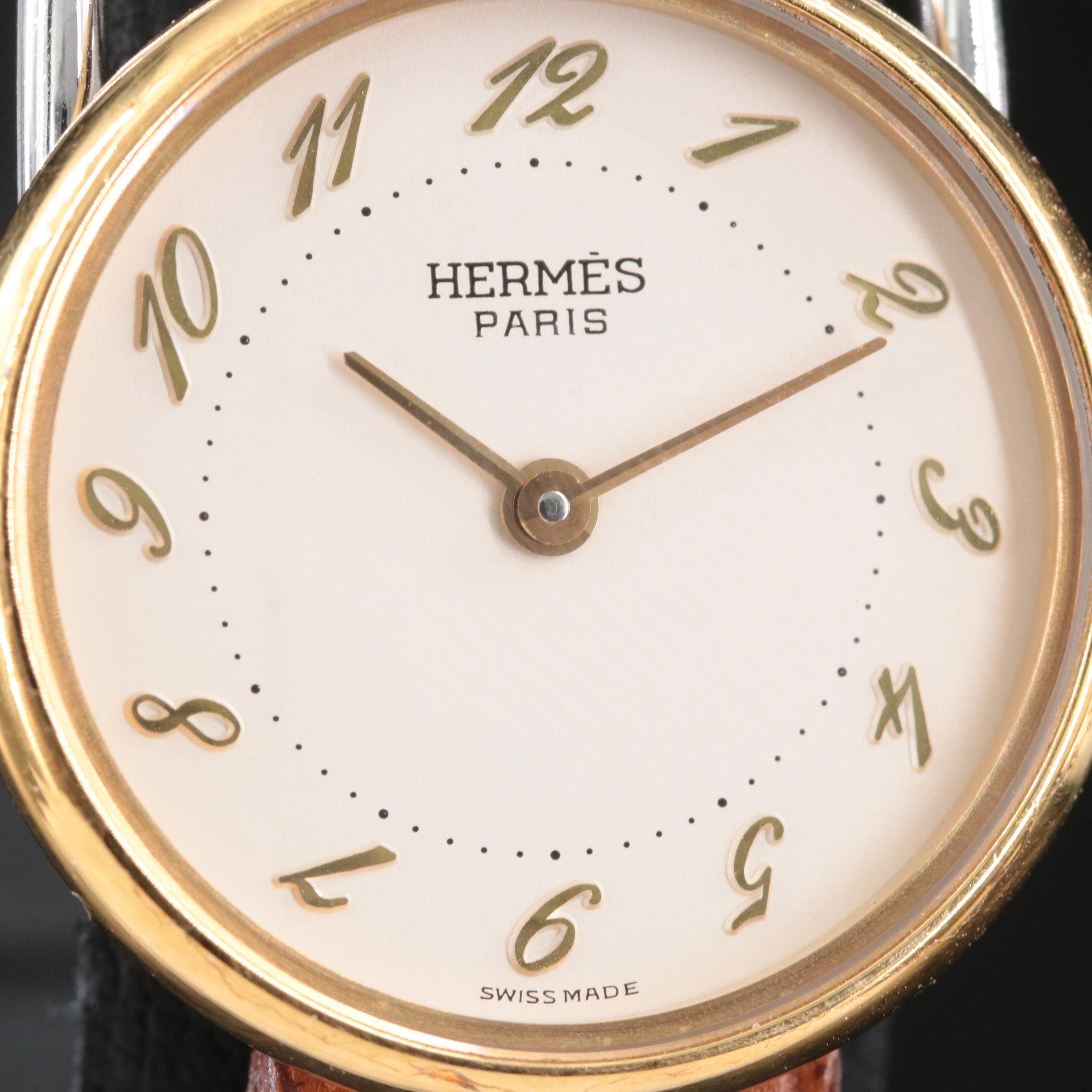 Hermès Arceau Gold-Plated Steel Watch