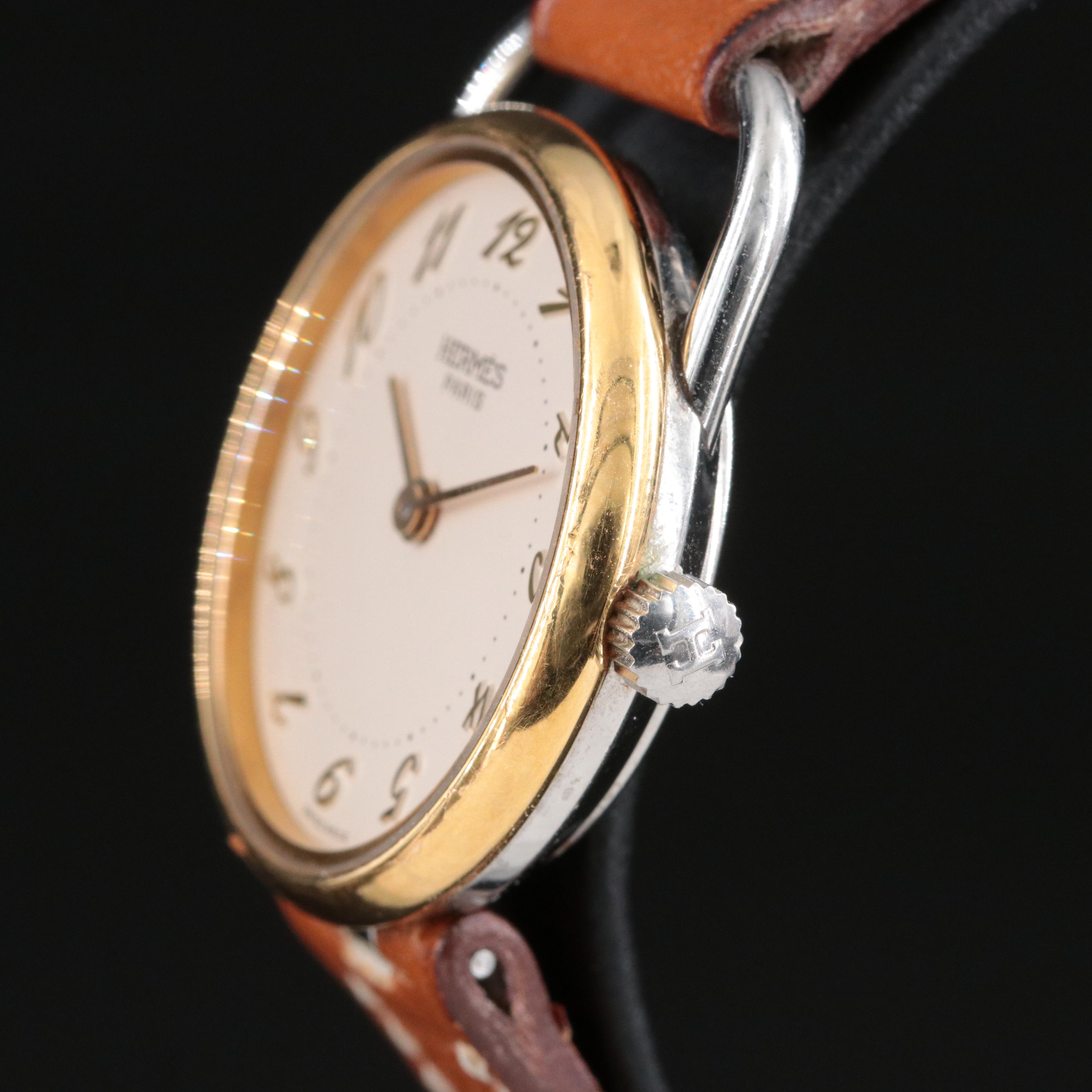 Hermès Arceau Gold-Plated Steel Watch