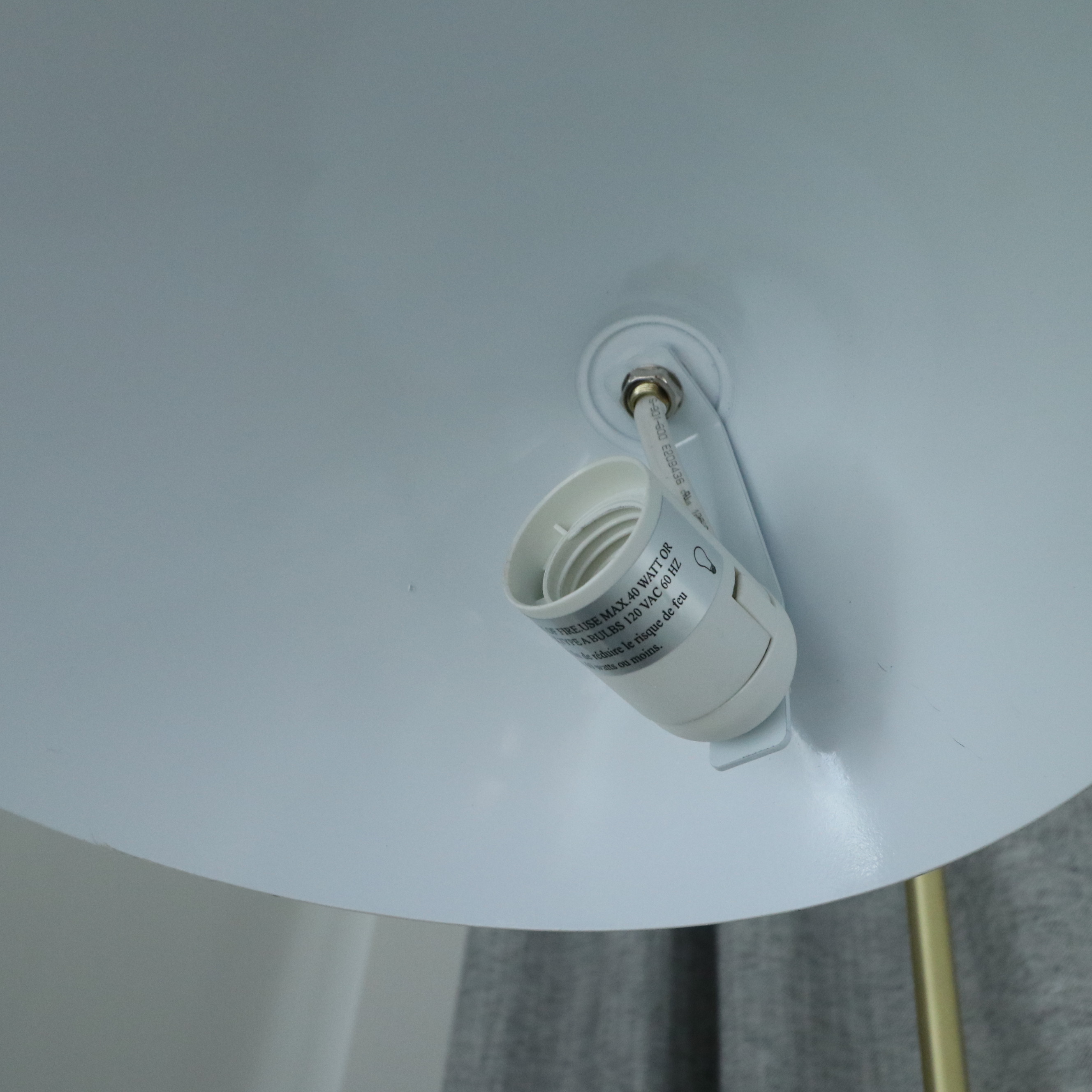 Pair of Lite Source "Bells" Arched Two-Tone Metal Floor Lamps