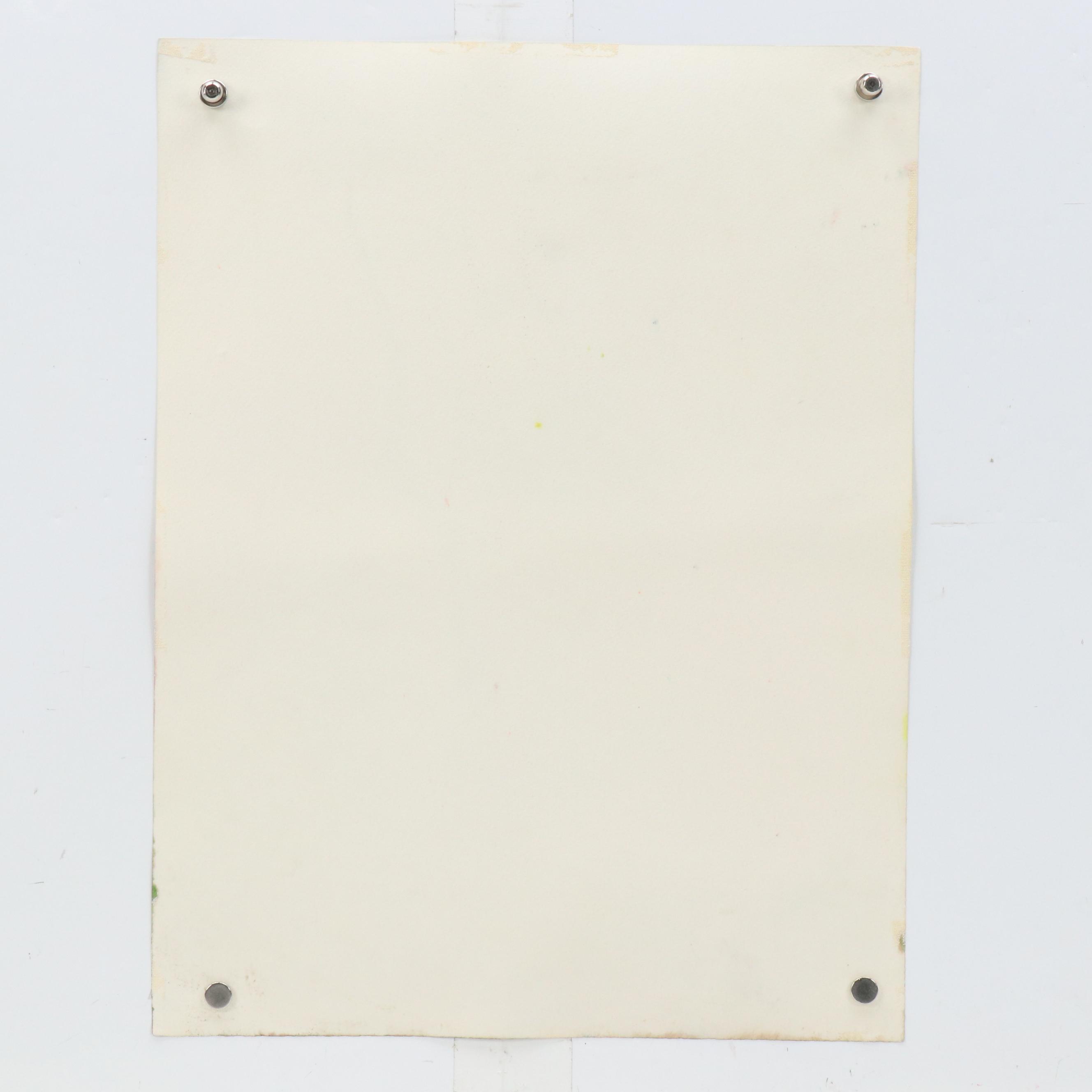 Mariano Ortuzar Chilean Landscape Watercolor Painting, 1979