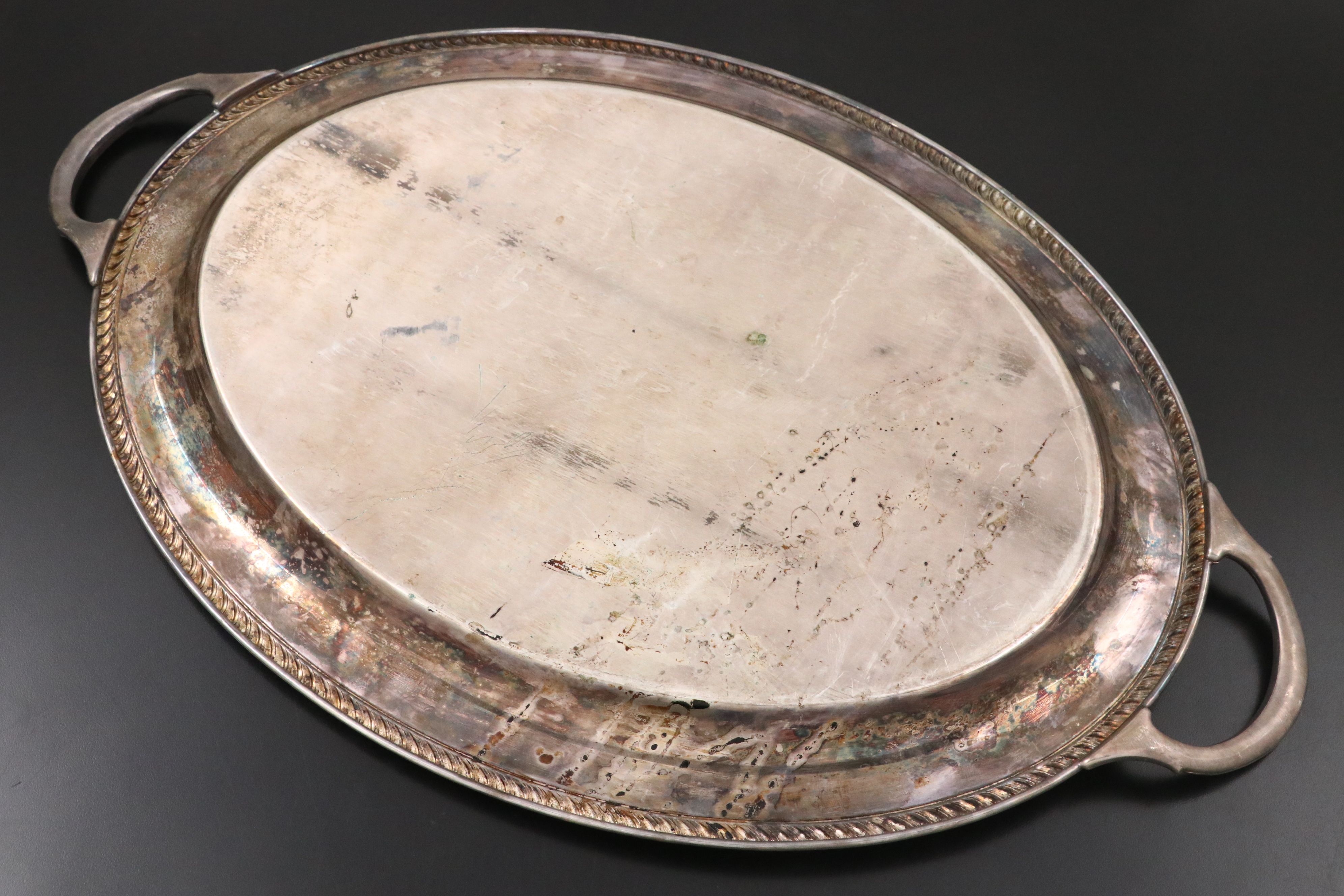 Silver Plate Handled Serving Trays