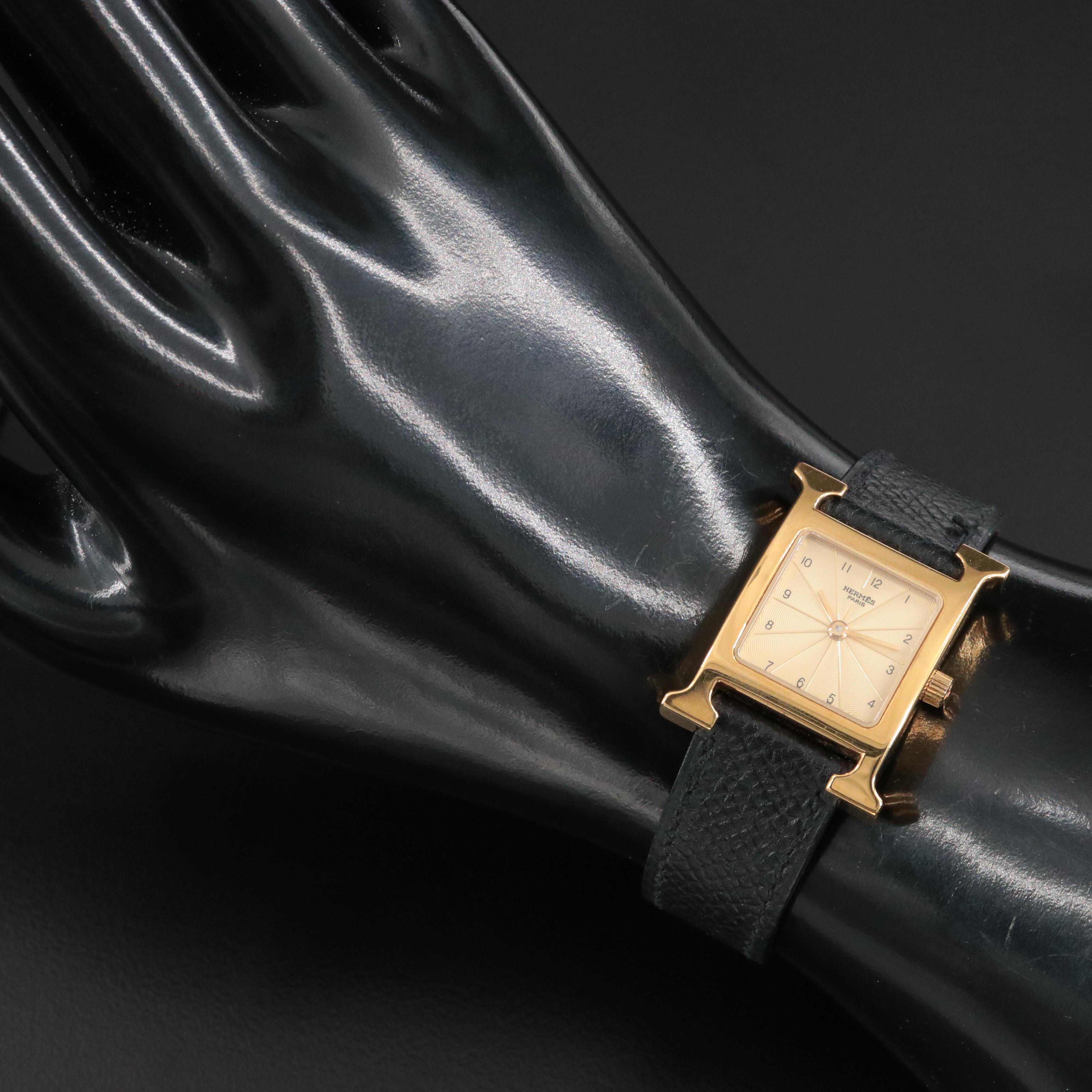Hermès Heure H Gold-Plated Watch