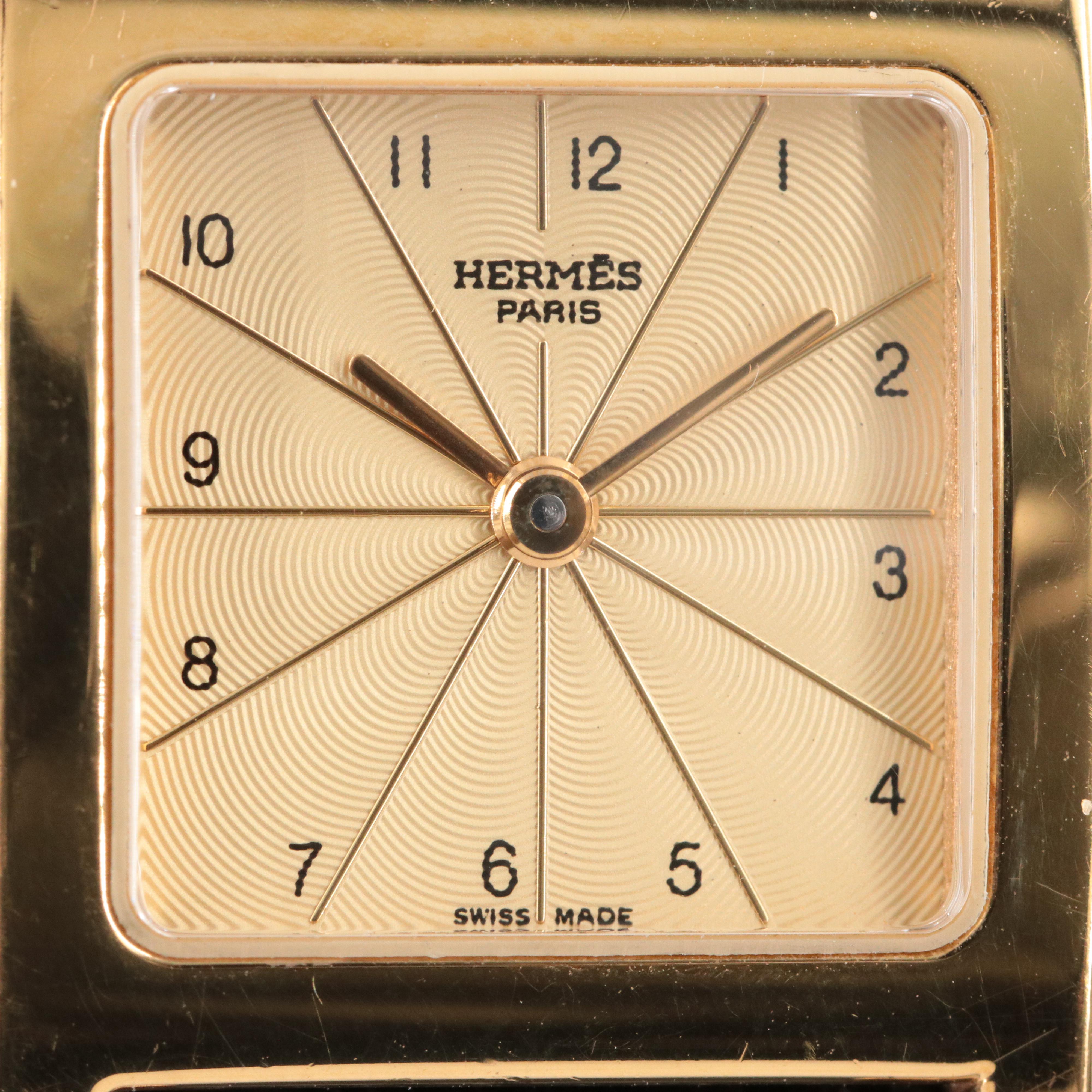 Hermès Heure H Gold-Plated Watch