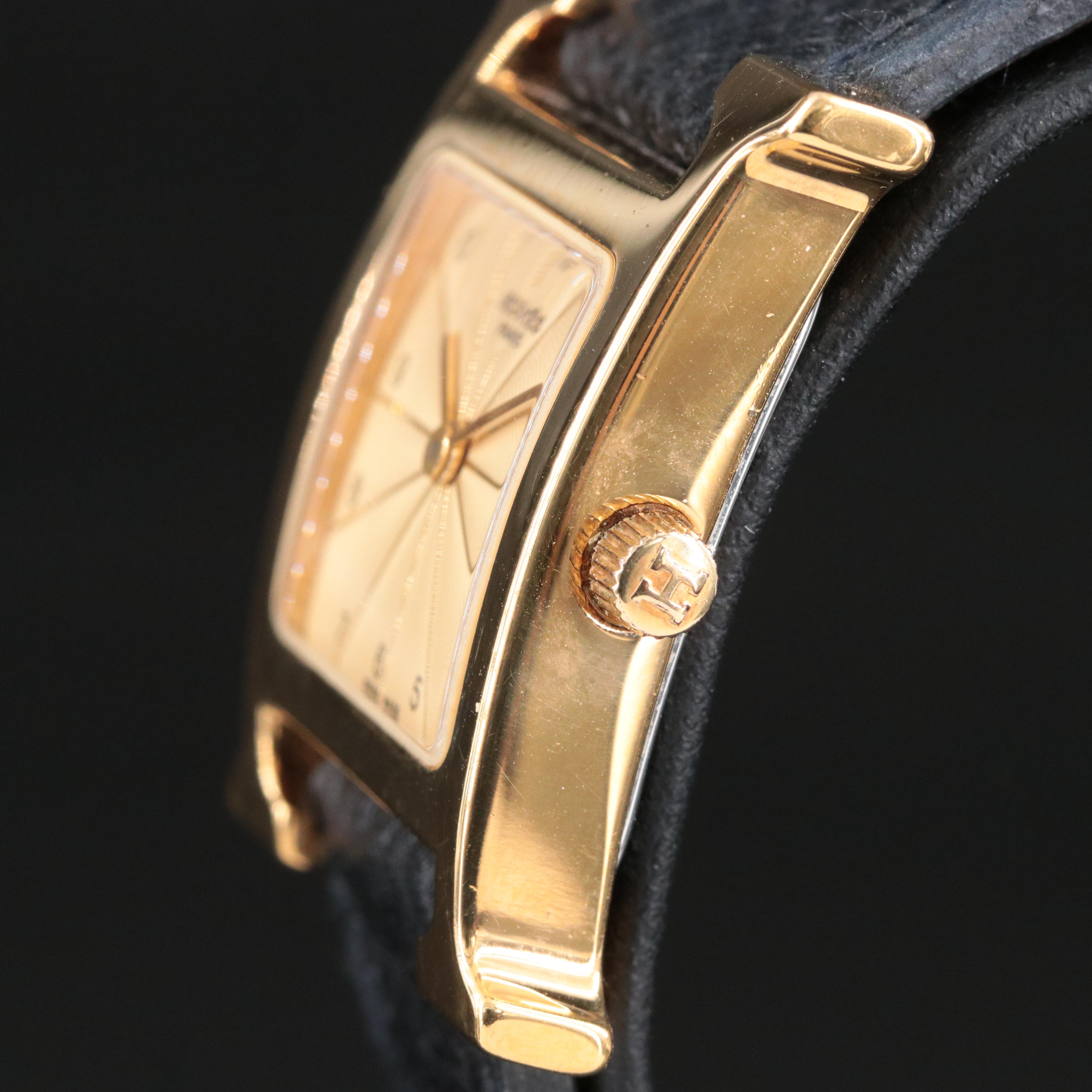 Hermès Heure H Gold-Plated Watch