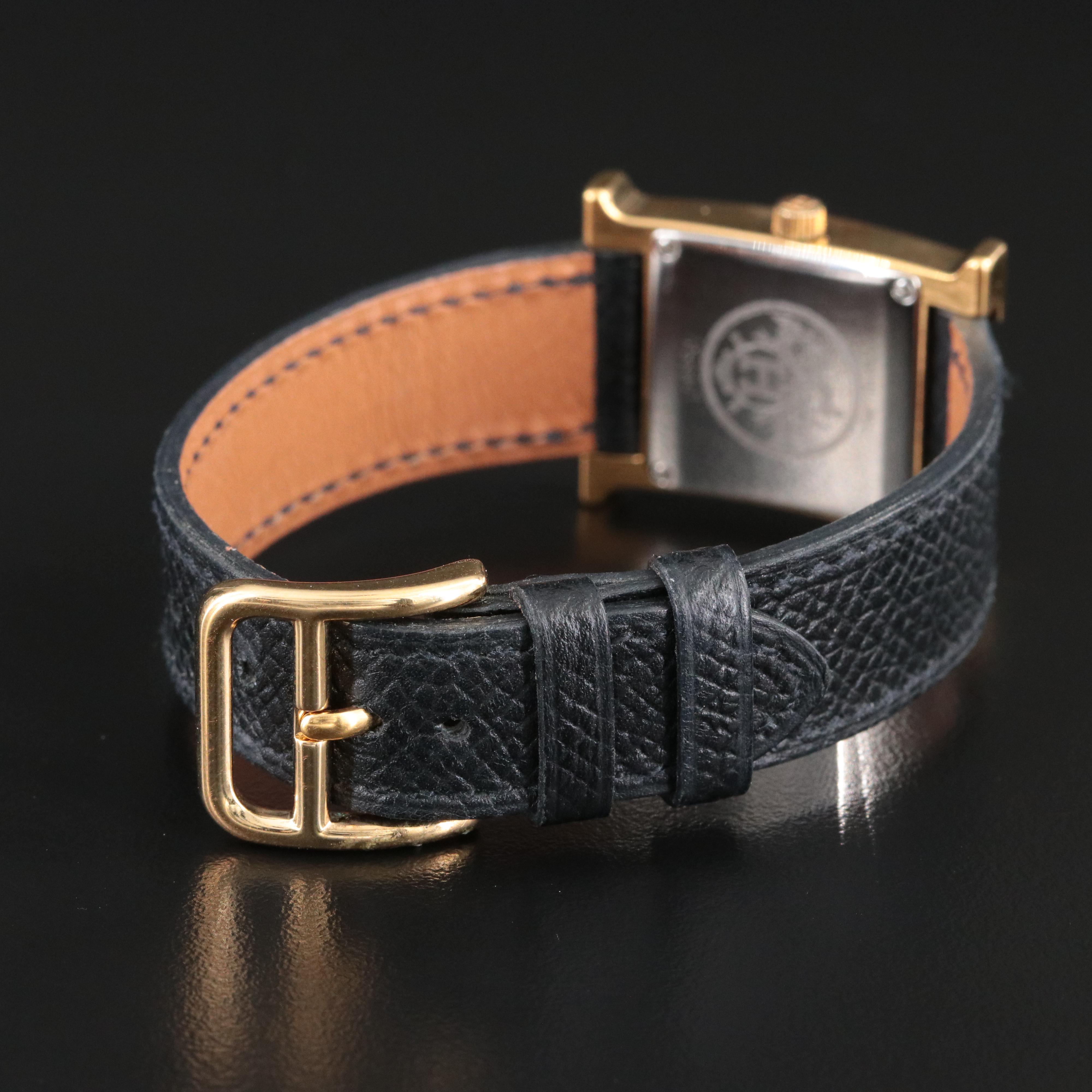 Hermès Heure H Gold-Plated Watch