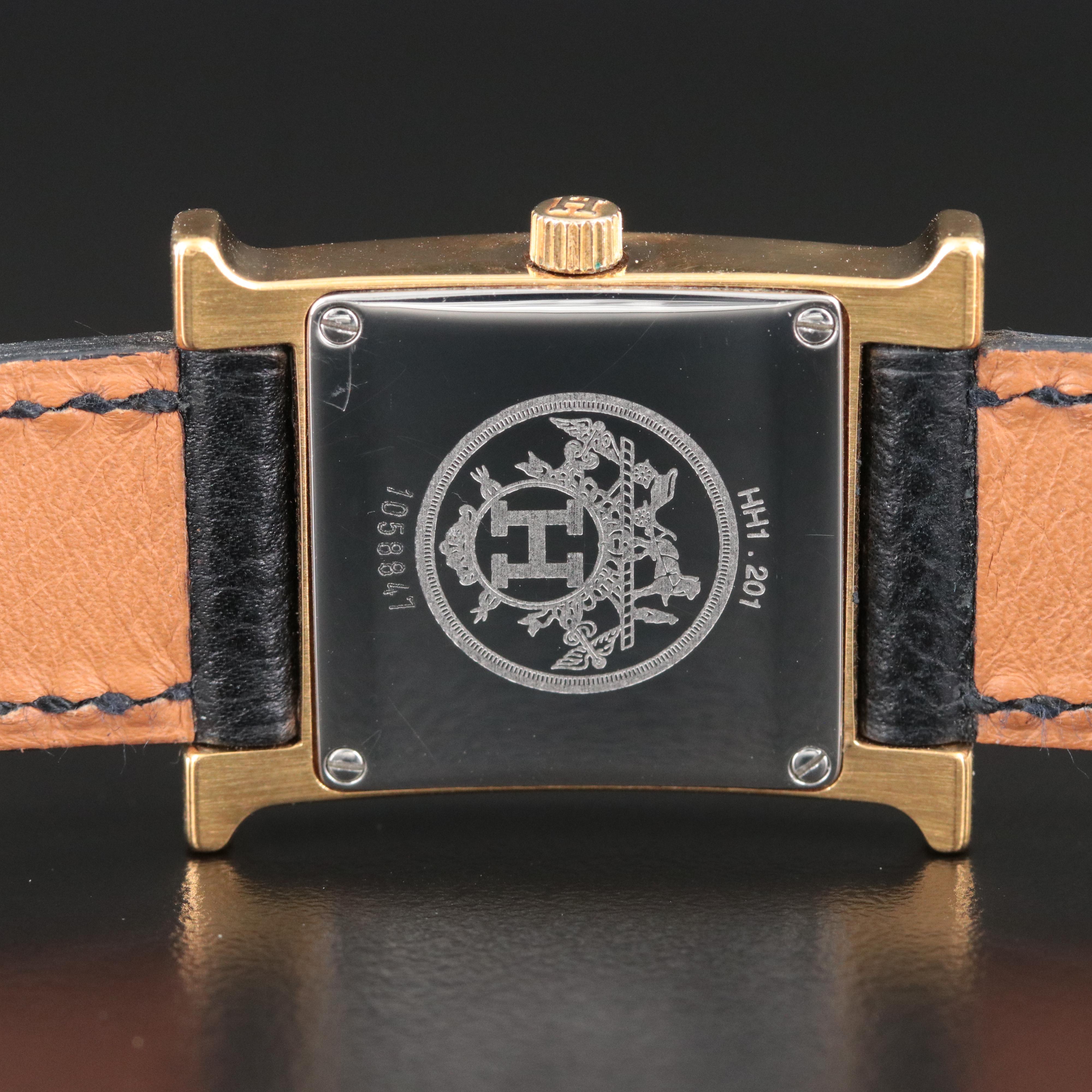 Hermès Heure H Gold-Plated Watch
