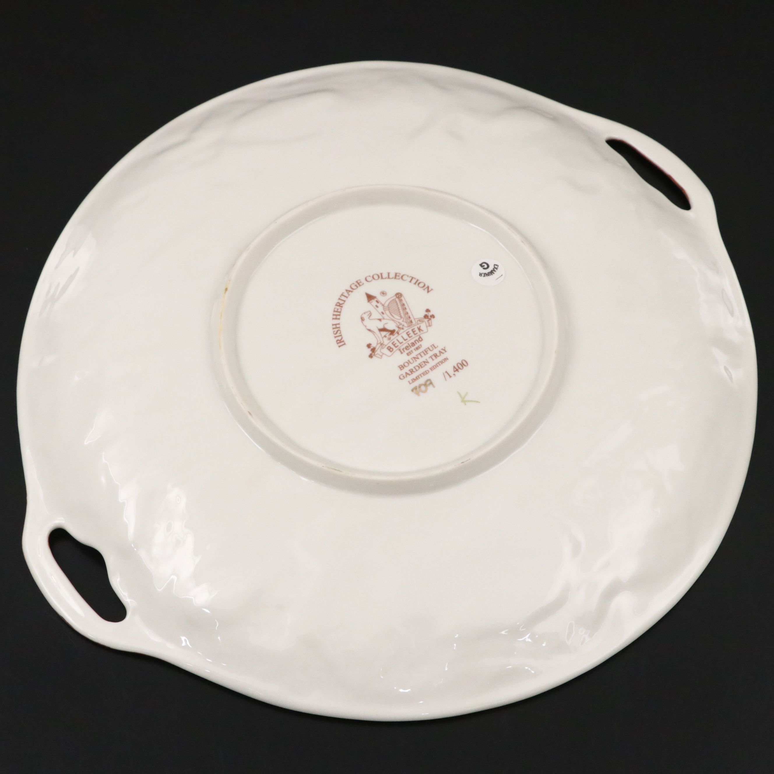 Belleek Limited Edition "Bountiful Garden" Porcelain Tray