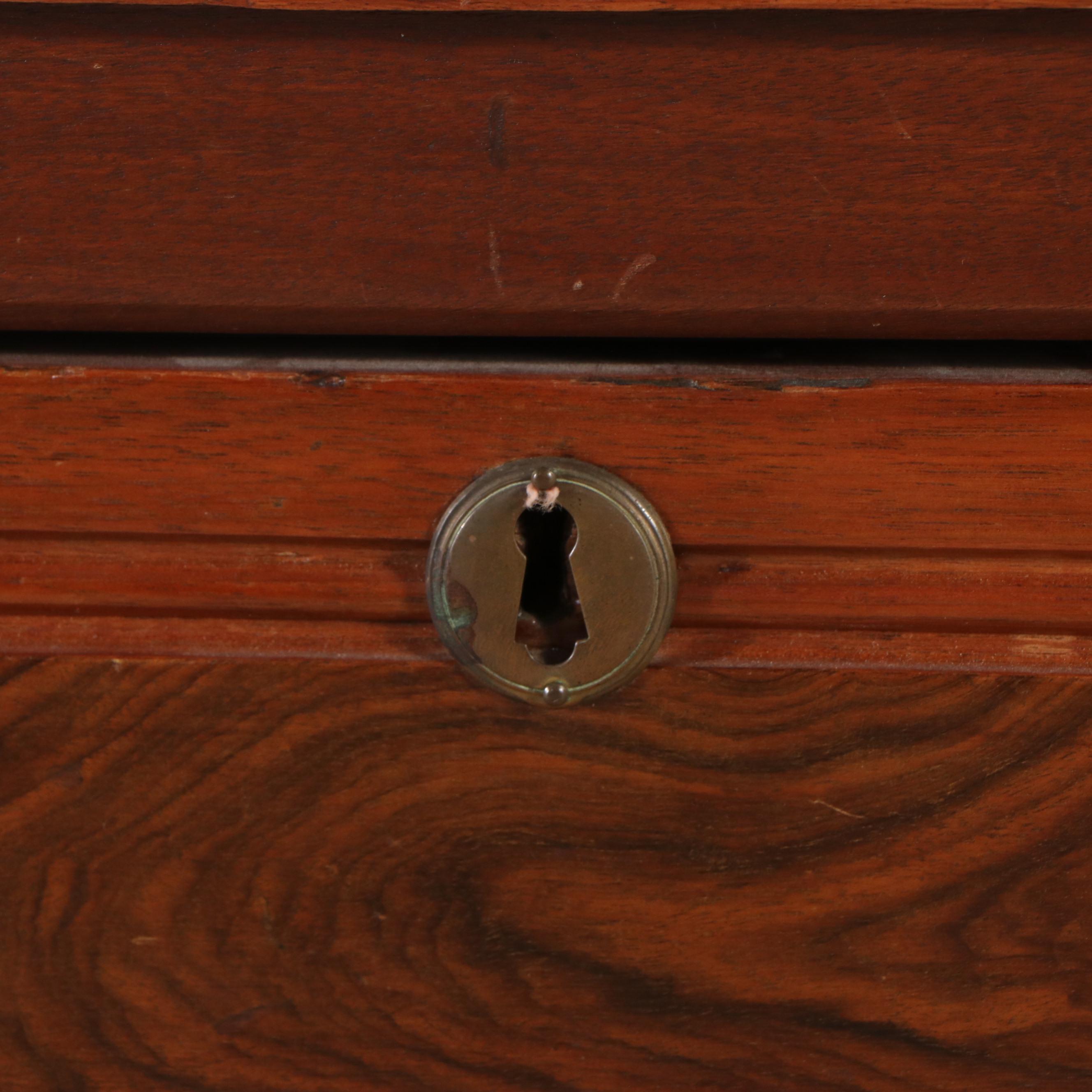 American Federal Style Burl Wood and Walnut Three-Drawer Chest, 19th Century