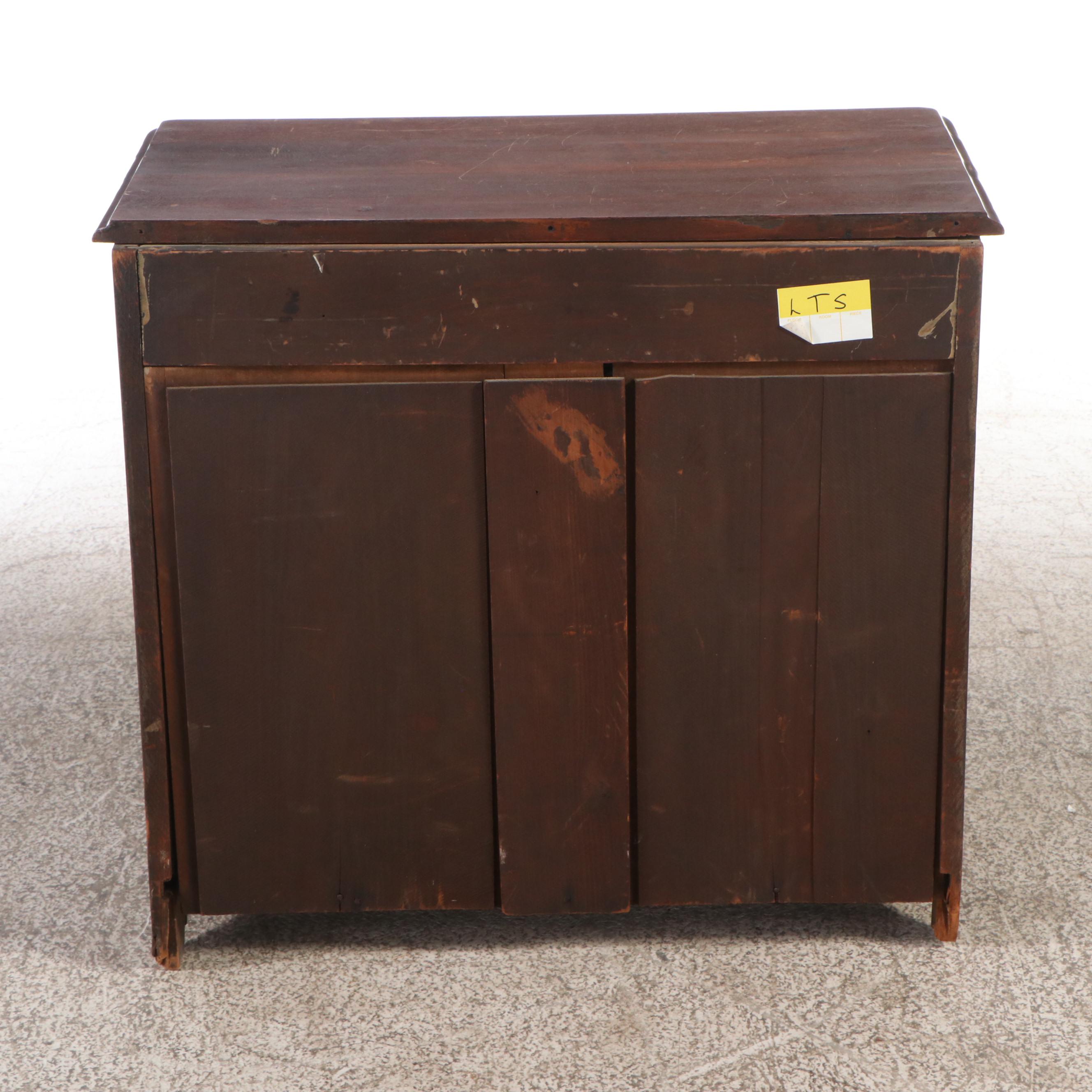 American Federal Style Burl Wood and Walnut Three-Drawer Chest, 19th Century