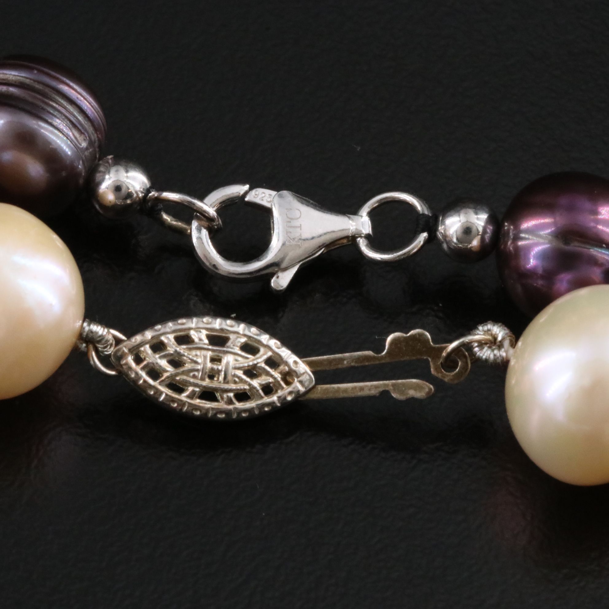 Pearl Necklaces with Sterling Clasps
