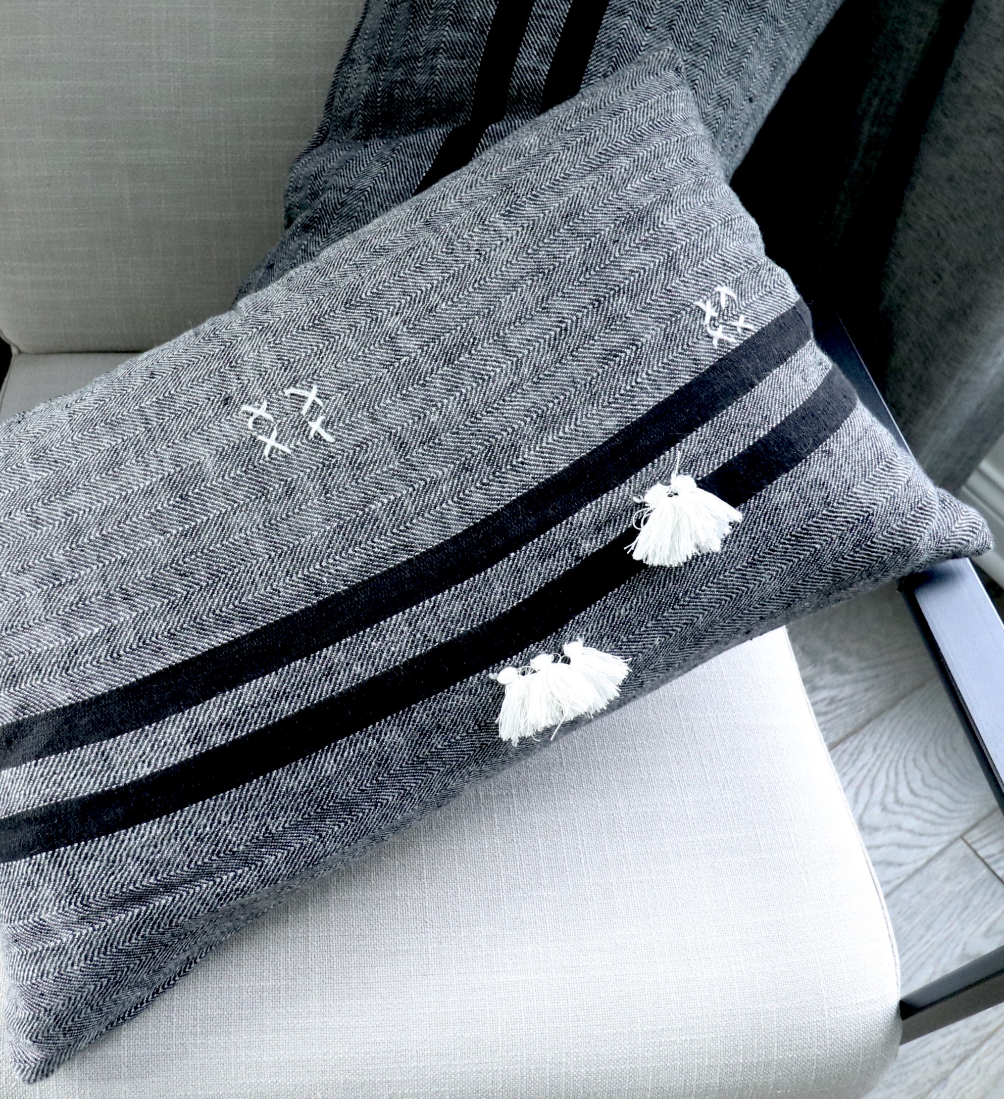 Mercana "Stamford" Metal Frame Upholstered Lounge Chairs and Accent Table