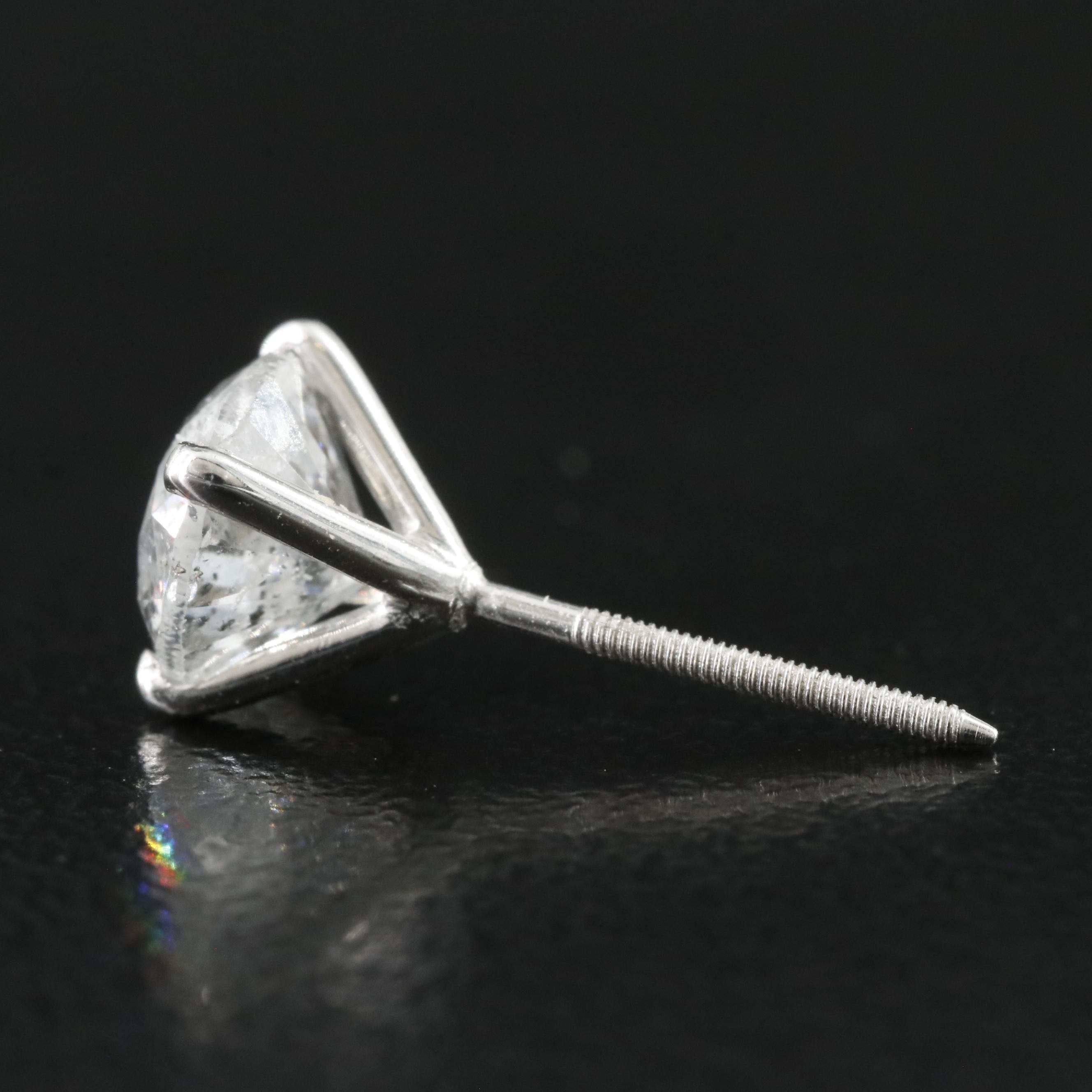 14K 2.00 CTW Diamond Stud Earrings with IGI Report