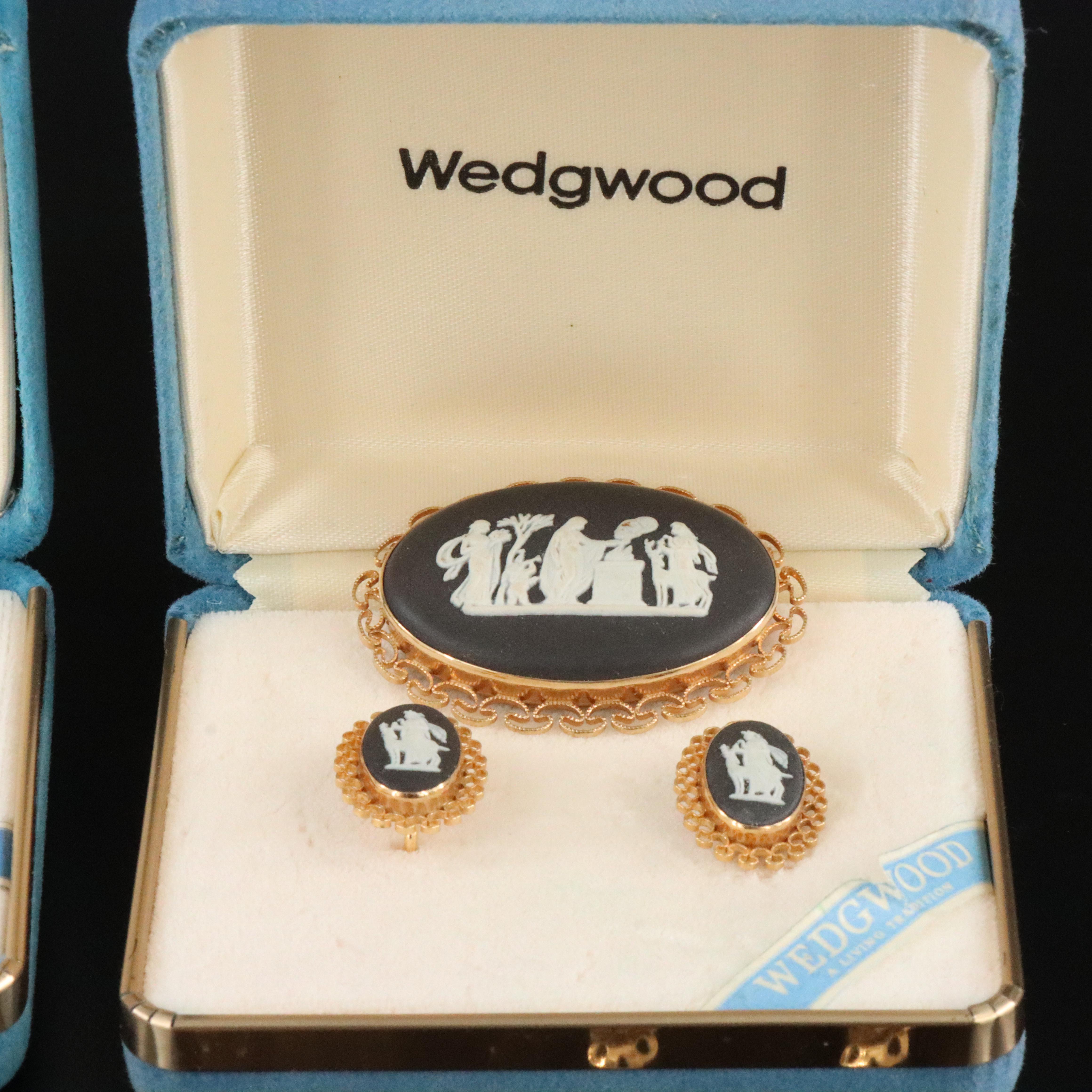 Vintage Wedgwood and Van Dell Jasperware Jewelry Collection