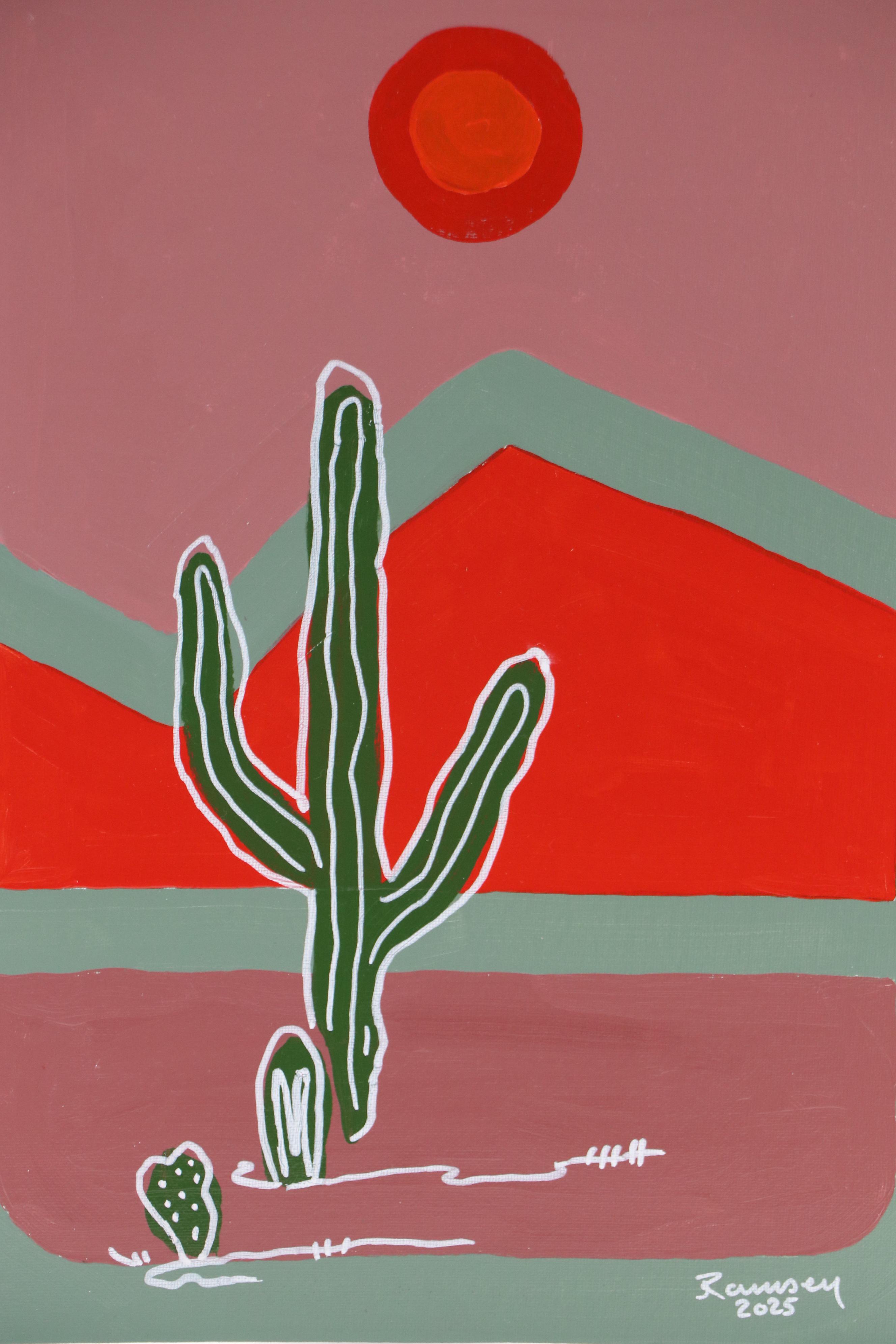 Joshua Ramsey Western Landscape Acrylic Painting "Desert Sunset," 2025