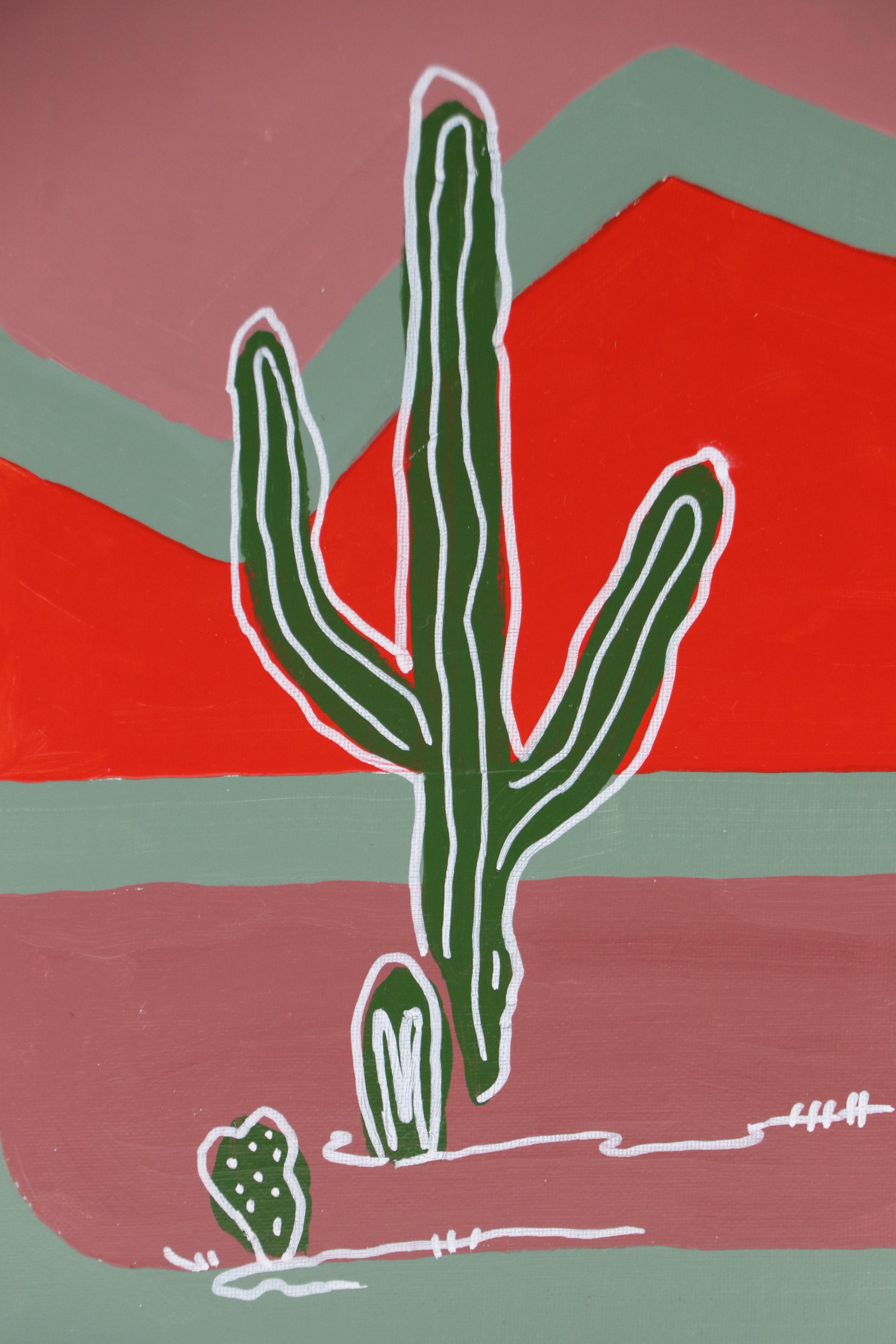 Joshua Ramsey Western Landscape Acrylic Painting "Desert Sunset," 2025