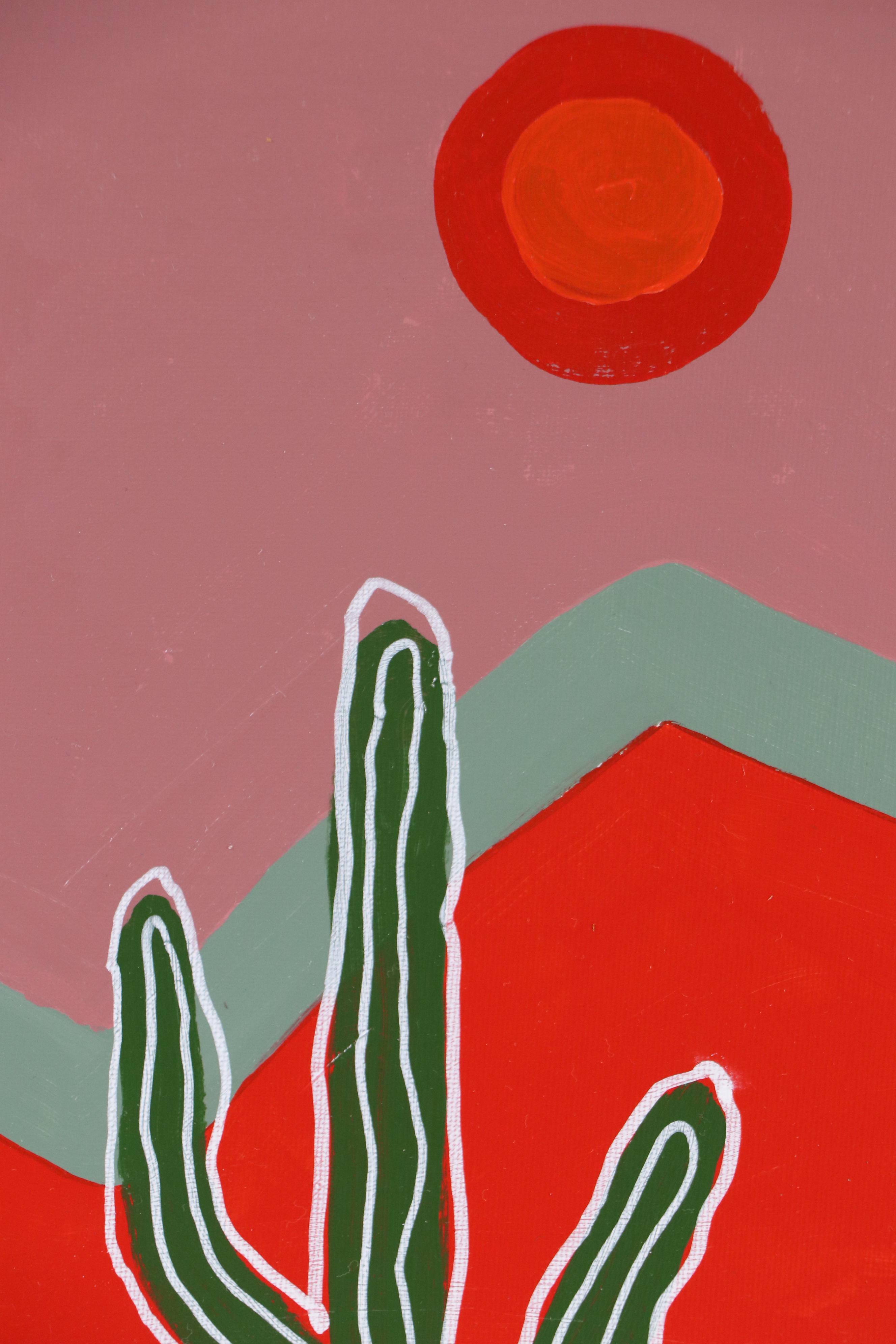 Joshua Ramsey Western Landscape Acrylic Painting "Desert Sunset," 2025