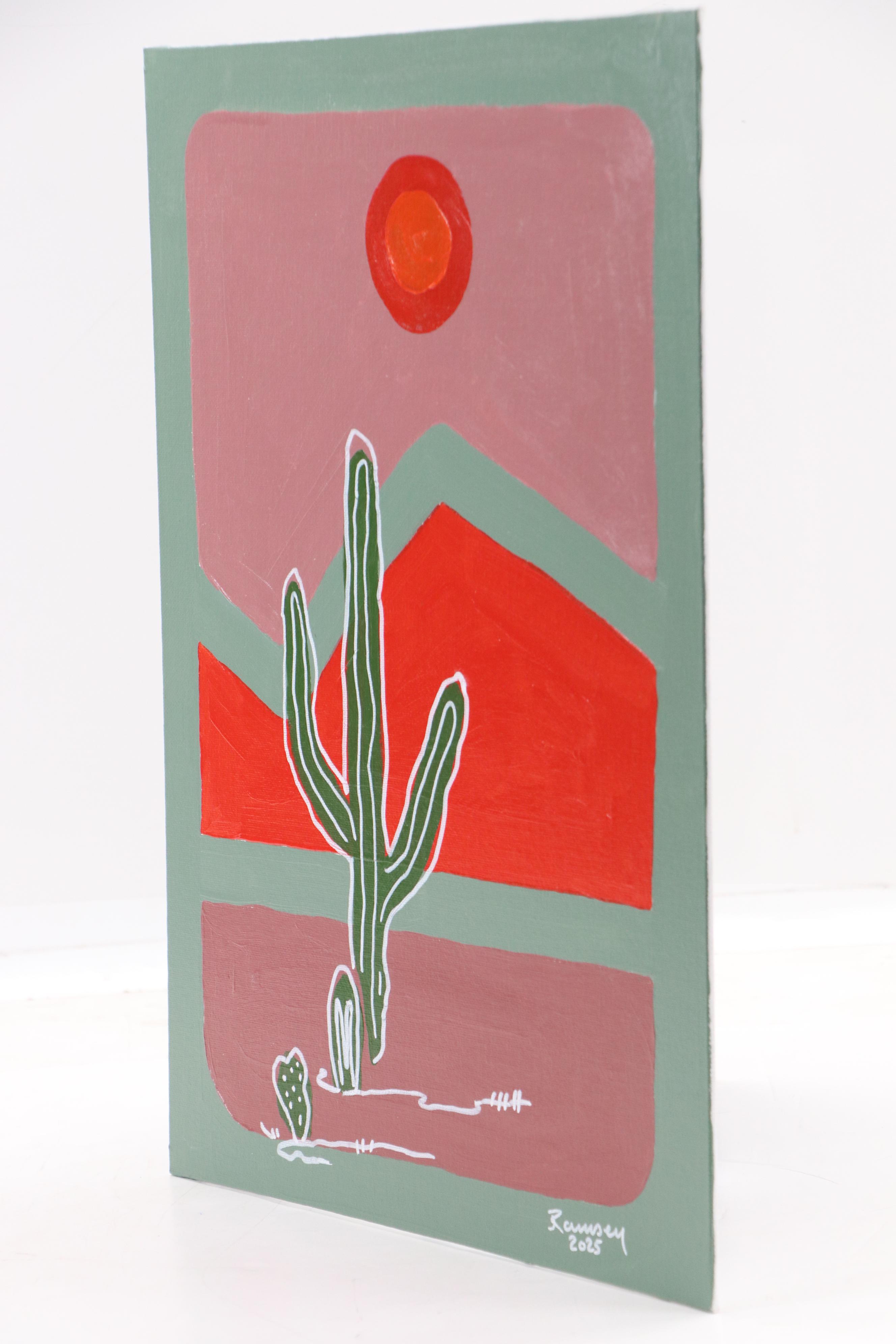 Joshua Ramsey Western Landscape Acrylic Painting "Desert Sunset," 2025