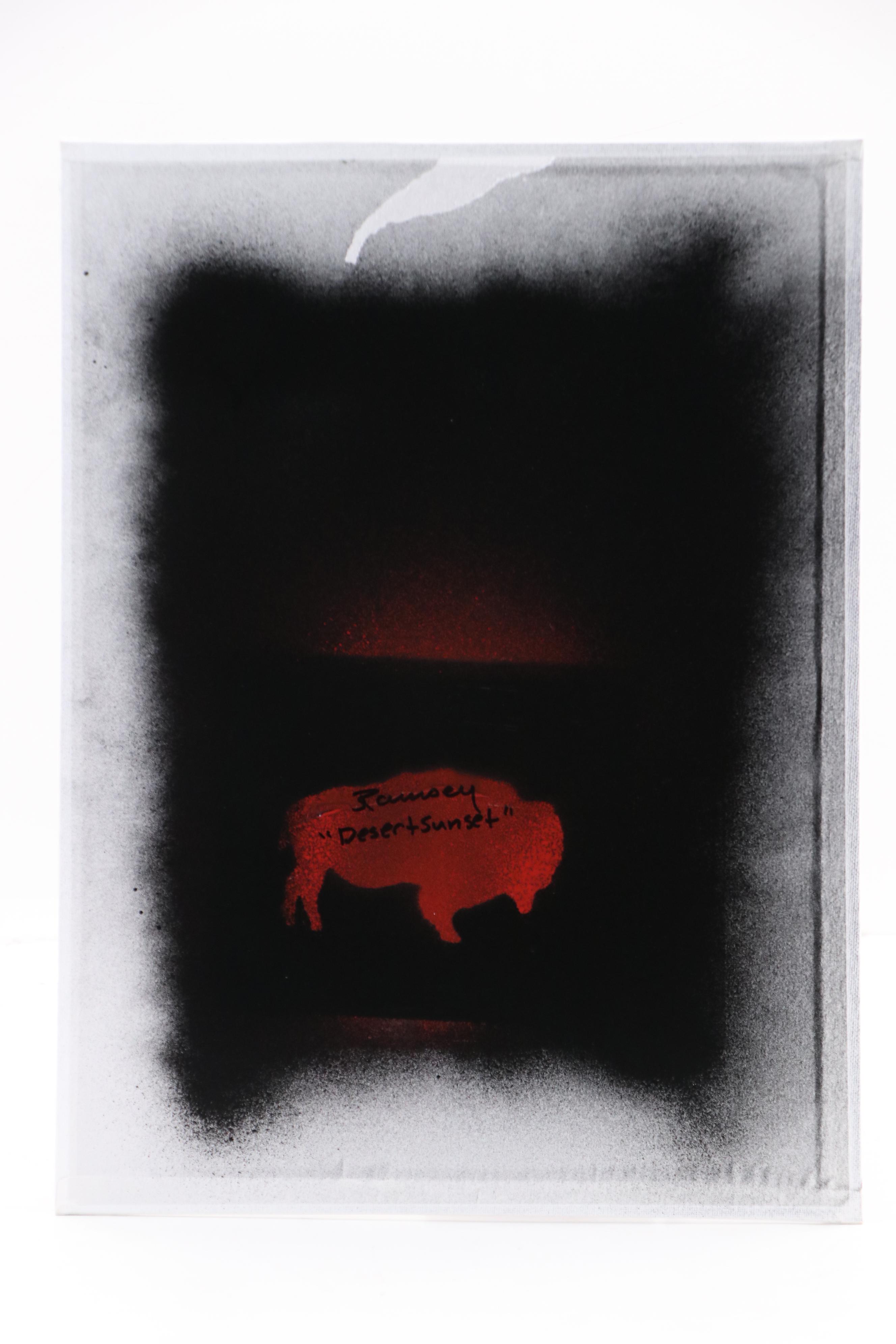 Joshua Ramsey Western Landscape Acrylic Painting "Desert Sunset," 2025