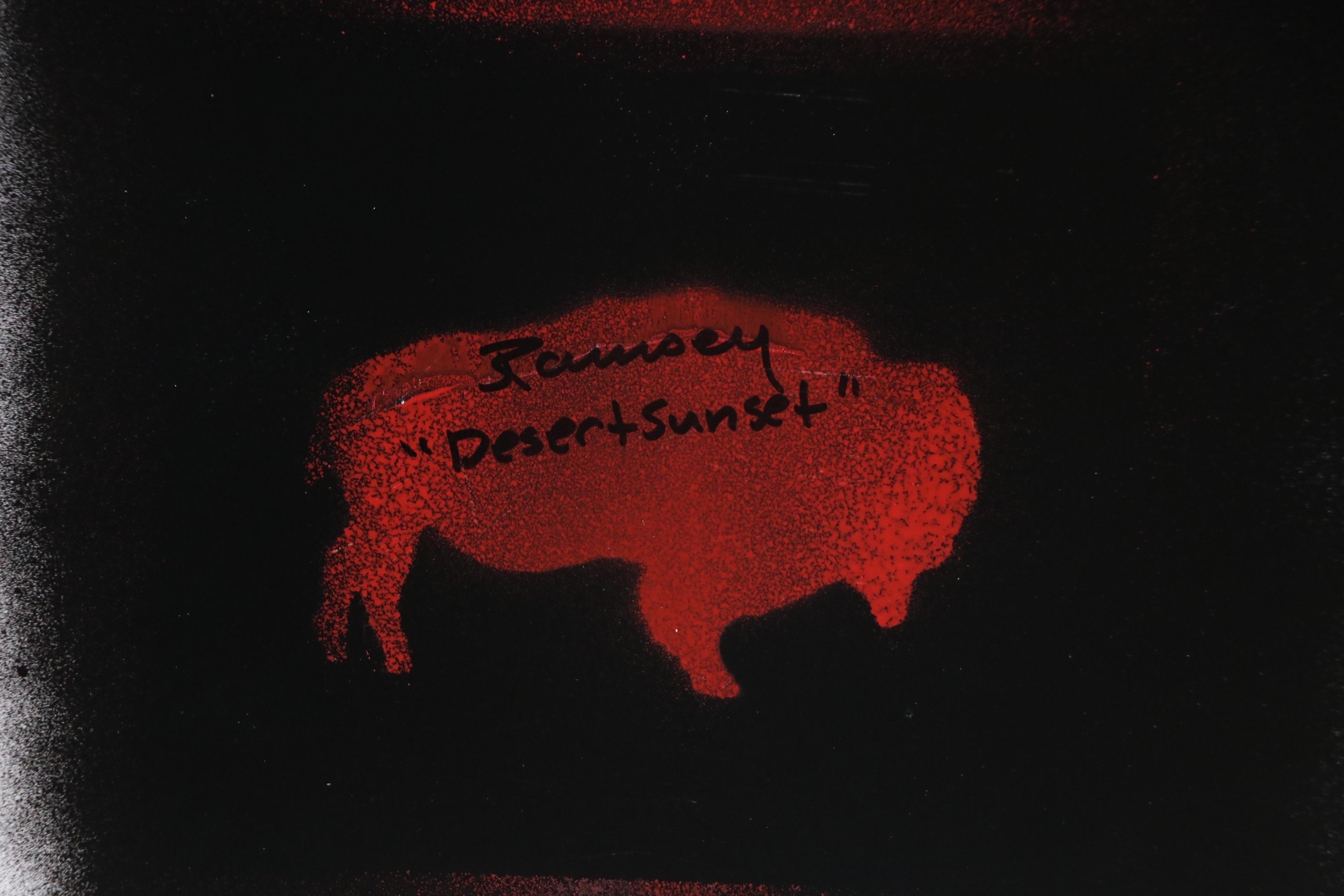 Joshua Ramsey Western Landscape Acrylic Painting "Desert Sunset," 2025