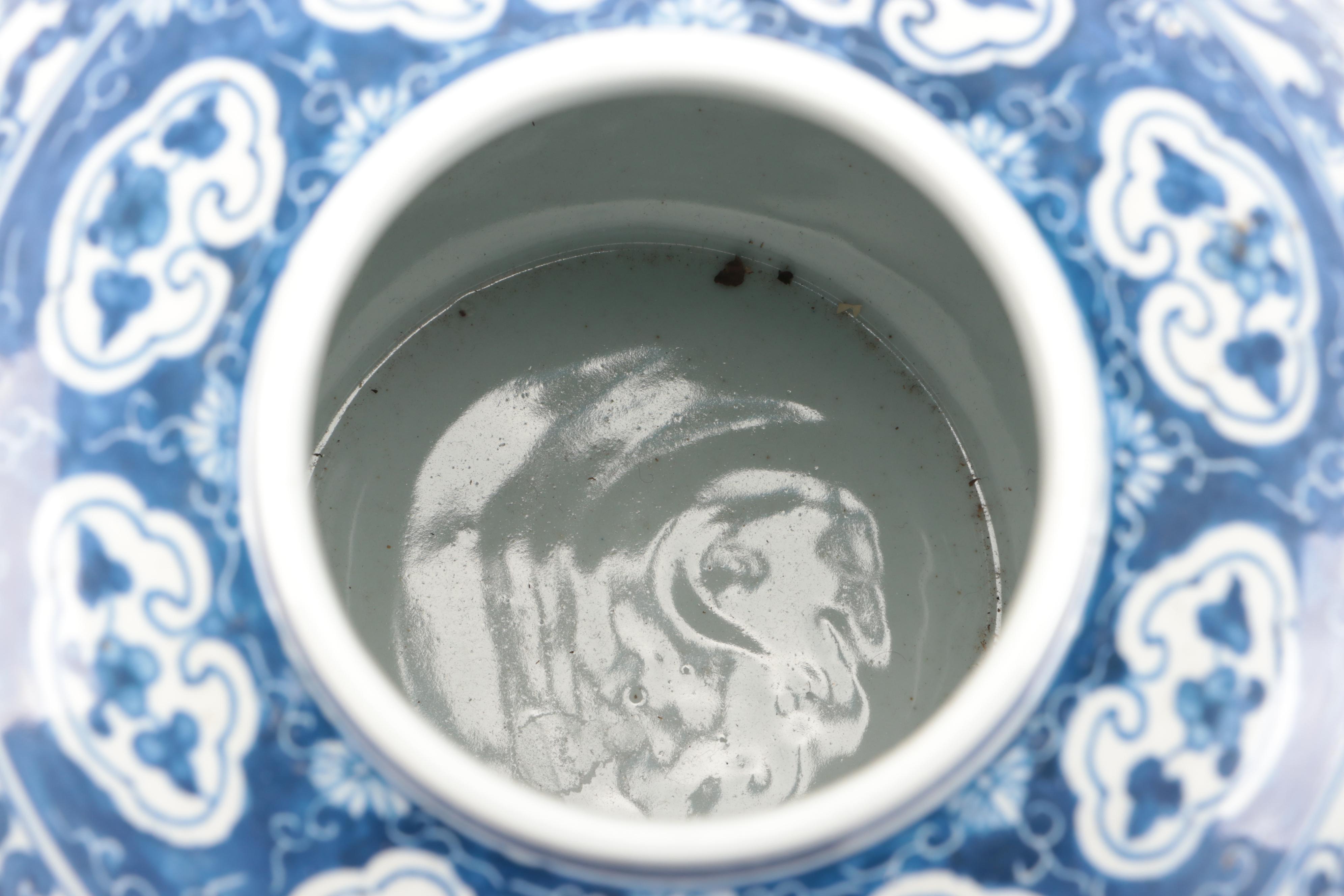 Chinese Floral Blue and White Porcelain Vase