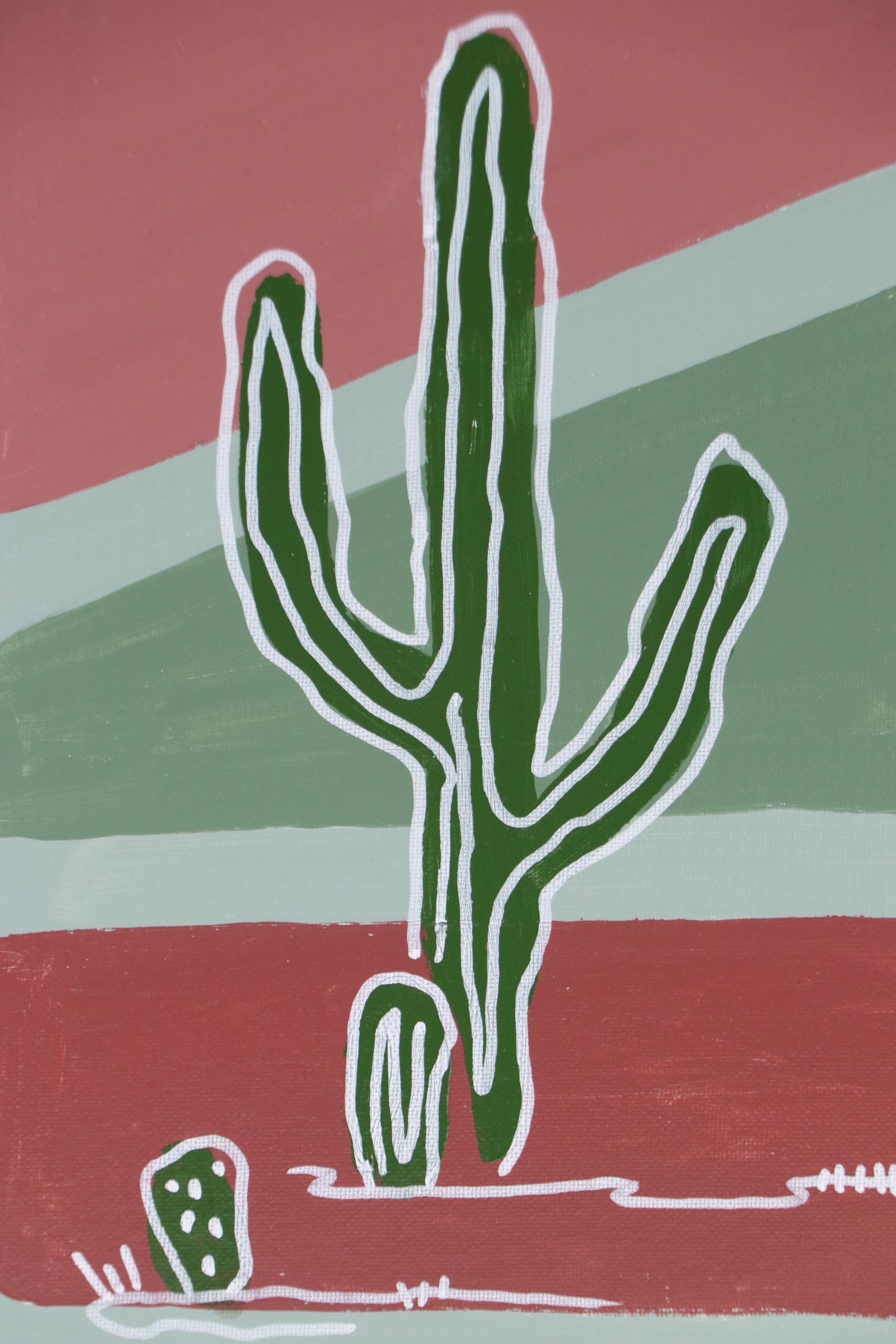 Joshua Ramsey Western Landscape Acrylic Painting "Desert Moon Rise," 2025