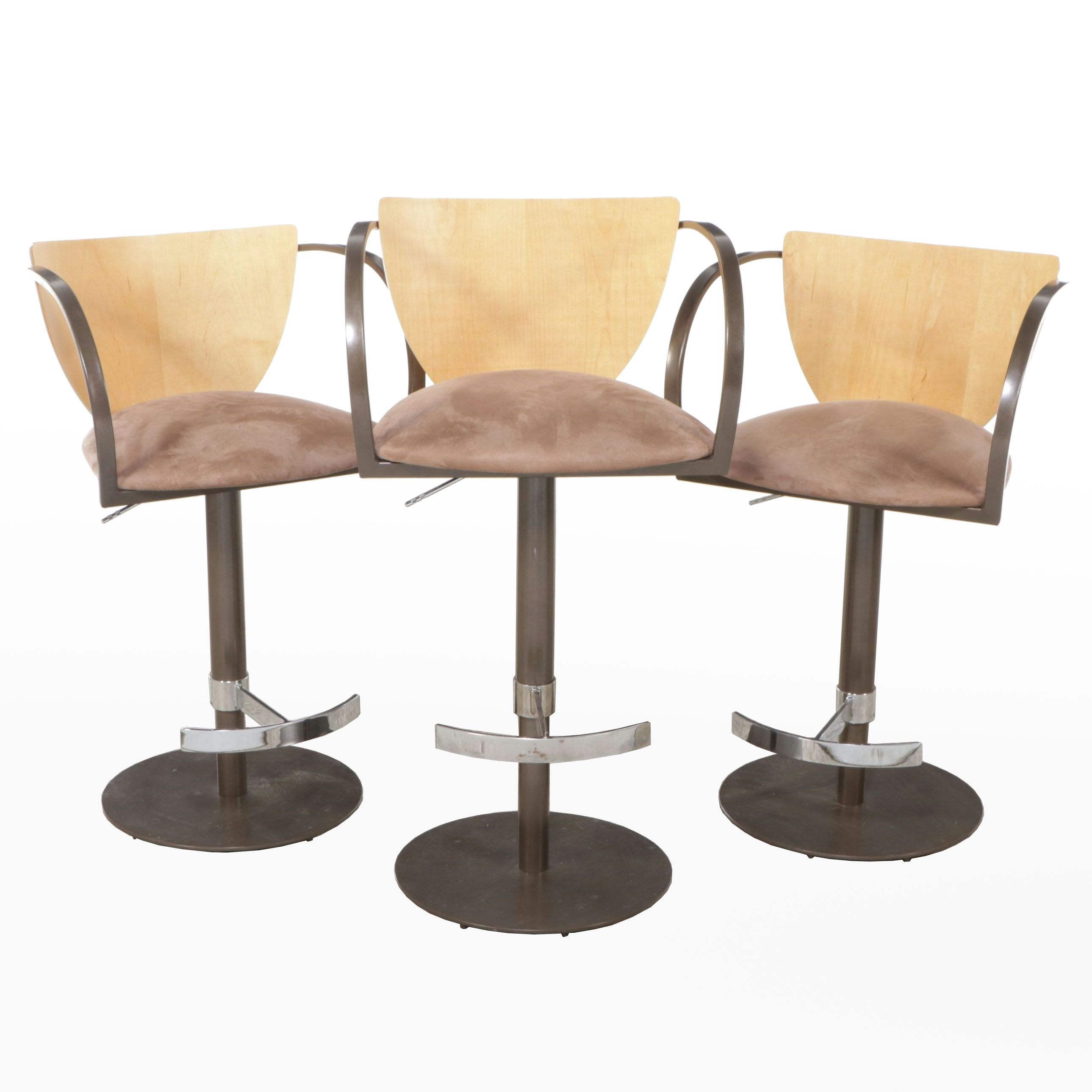 Set of Three Elite Manufacturing Corp. Postmodernist Barstools