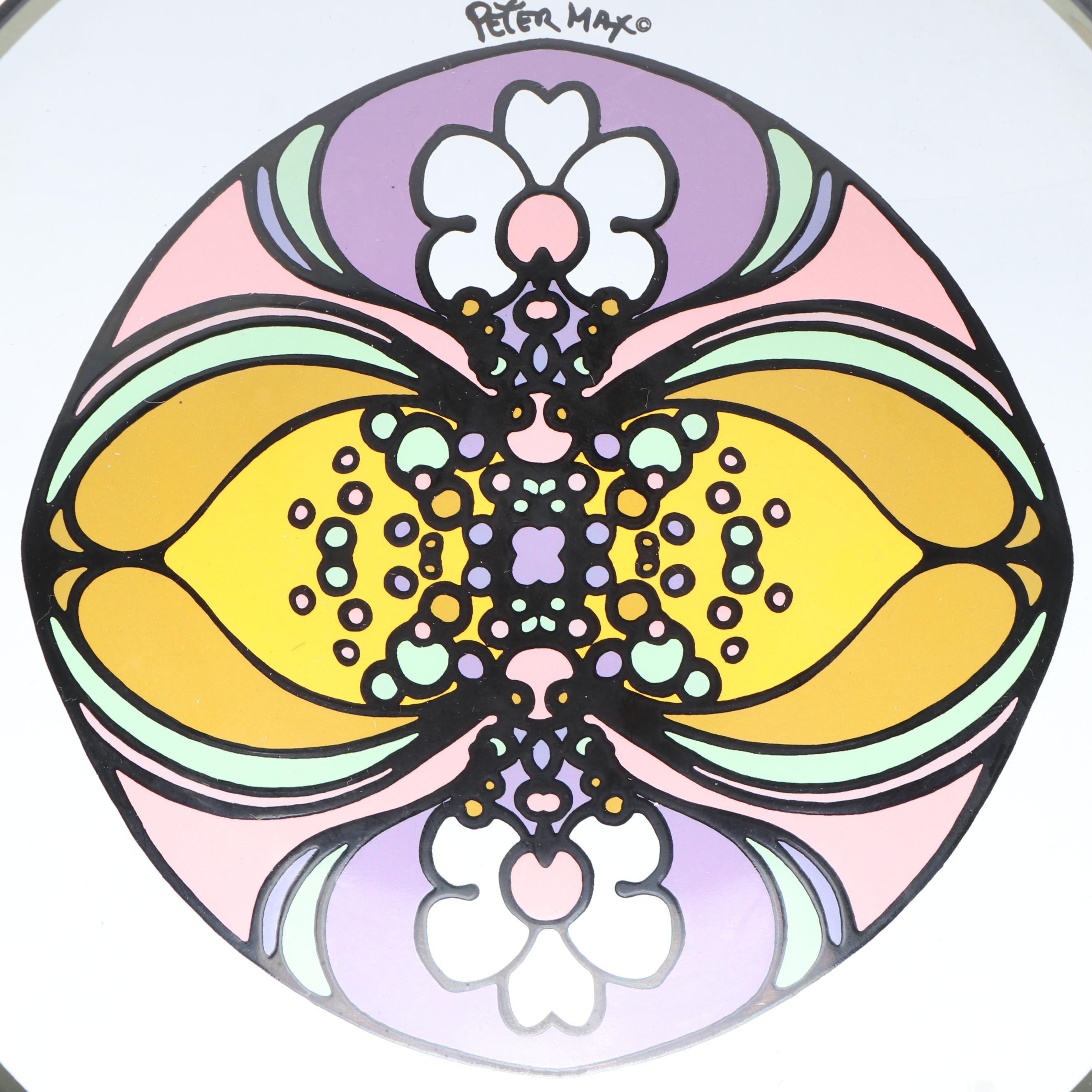 Peter Max Glass Floral Bowl, Mid-20th Century