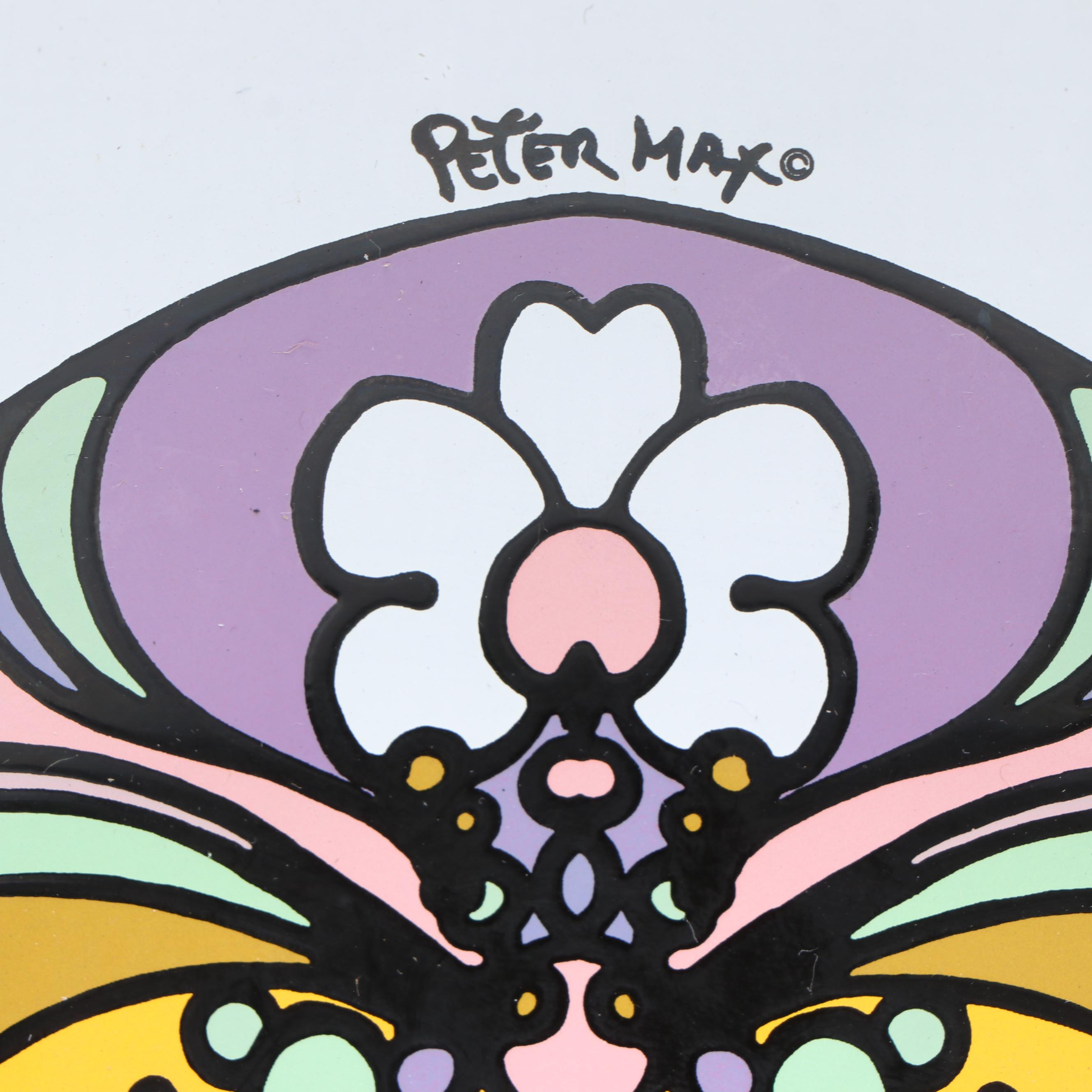 Peter Max Glass Floral Bowl, Mid-20th Century