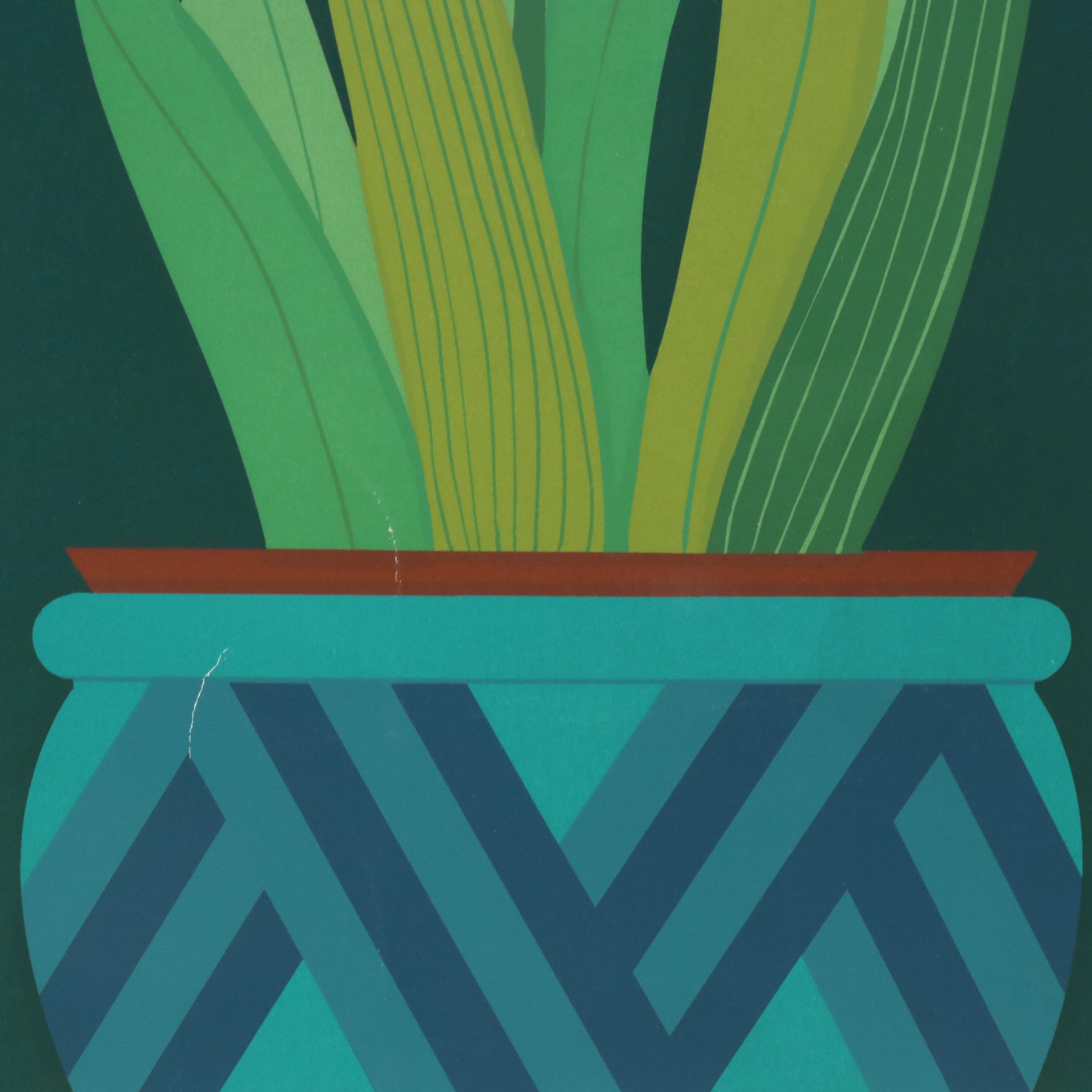 Tjelda Michas Serigraphs "Purple Iris" and "Japanese Iris," 1983