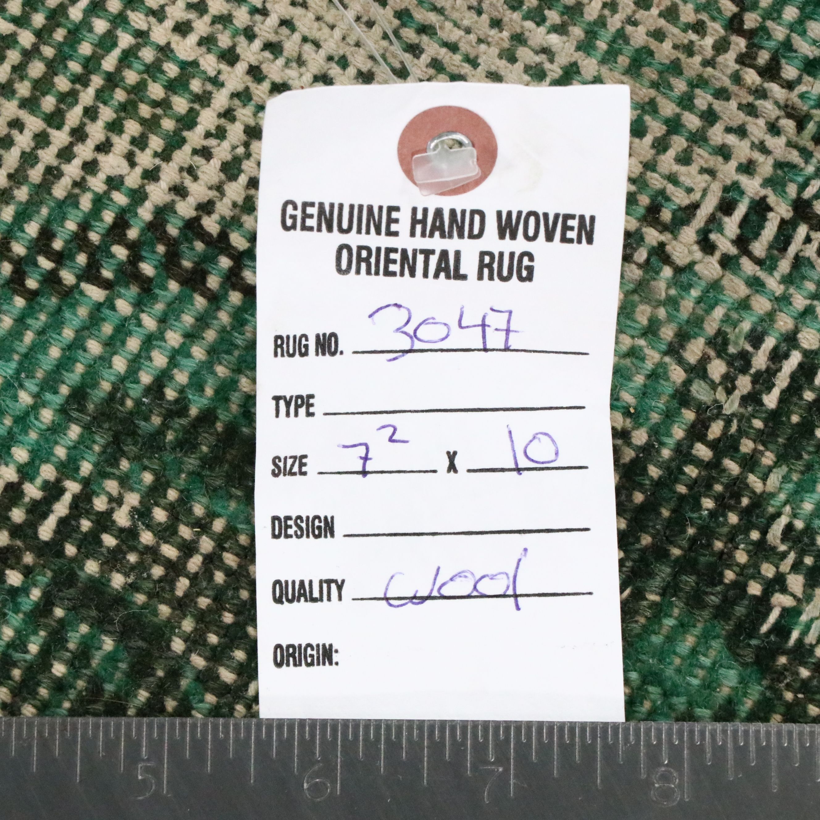 7'1 x 10'2 Hand-Knotted Persian Style Shaved Area Rug