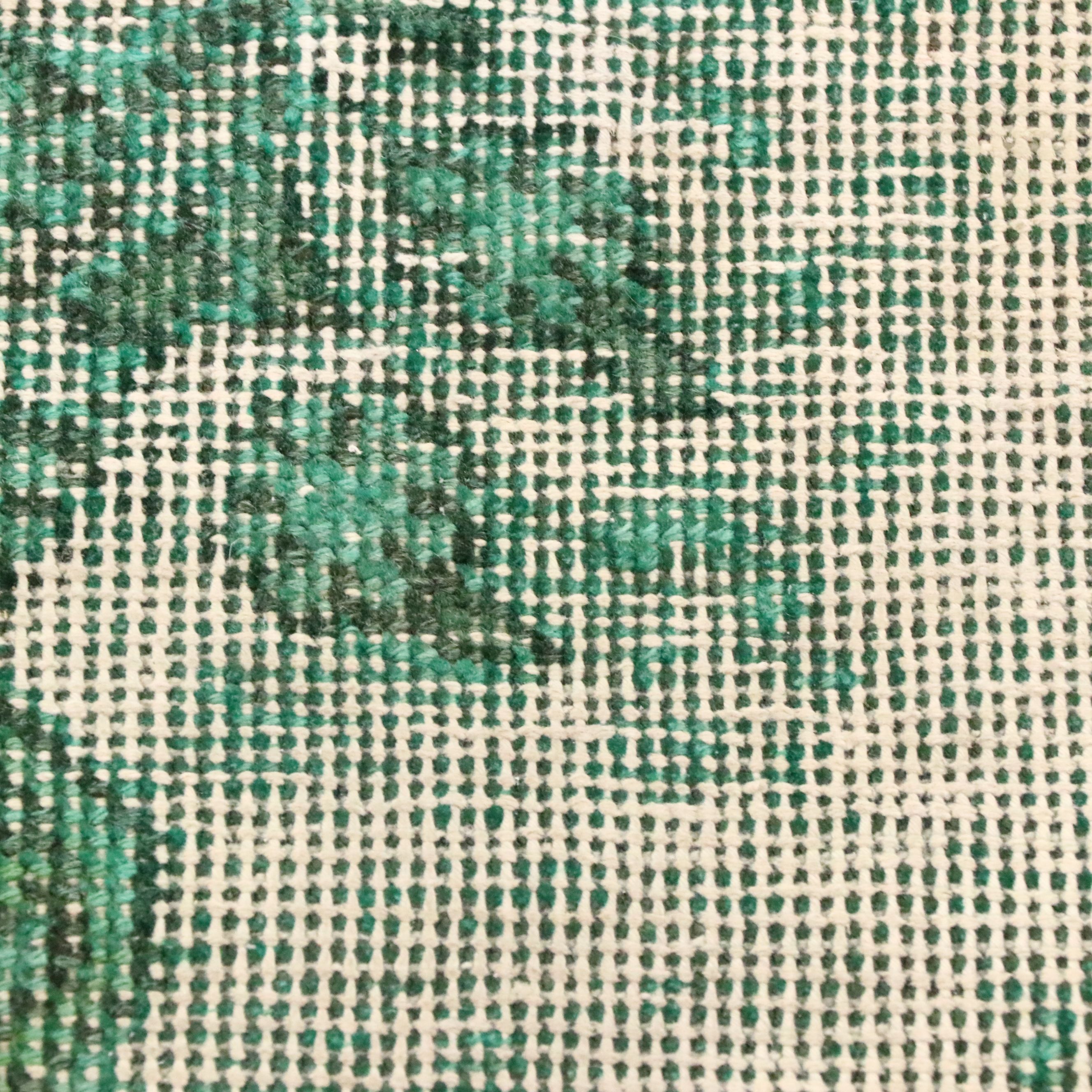 7'1 x 10'2 Hand-Knotted Persian Style Shaved Area Rug