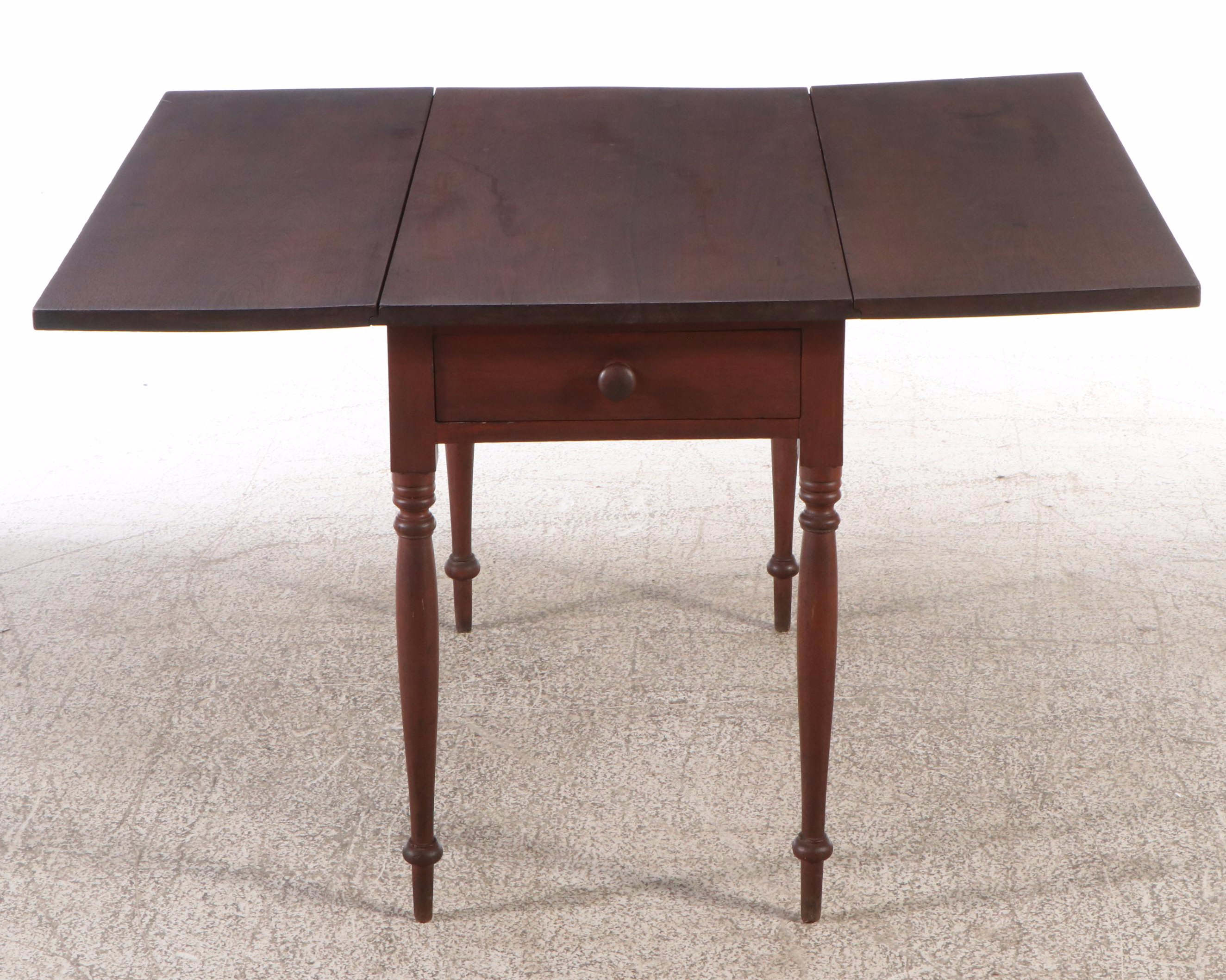 Early American Style Cherry Pembroke Table, 19th Century