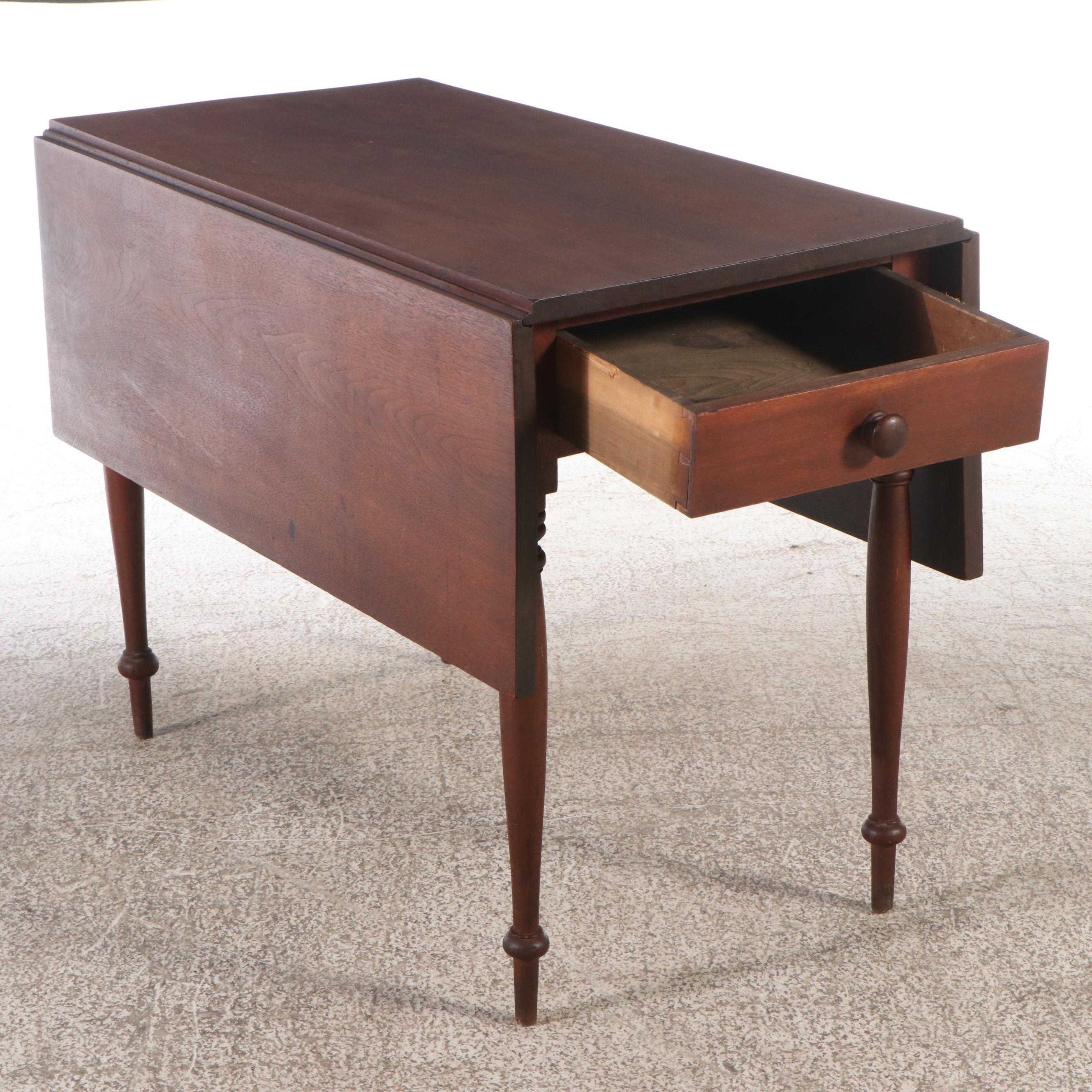 Early American Style Cherry Pembroke Table, 19th Century