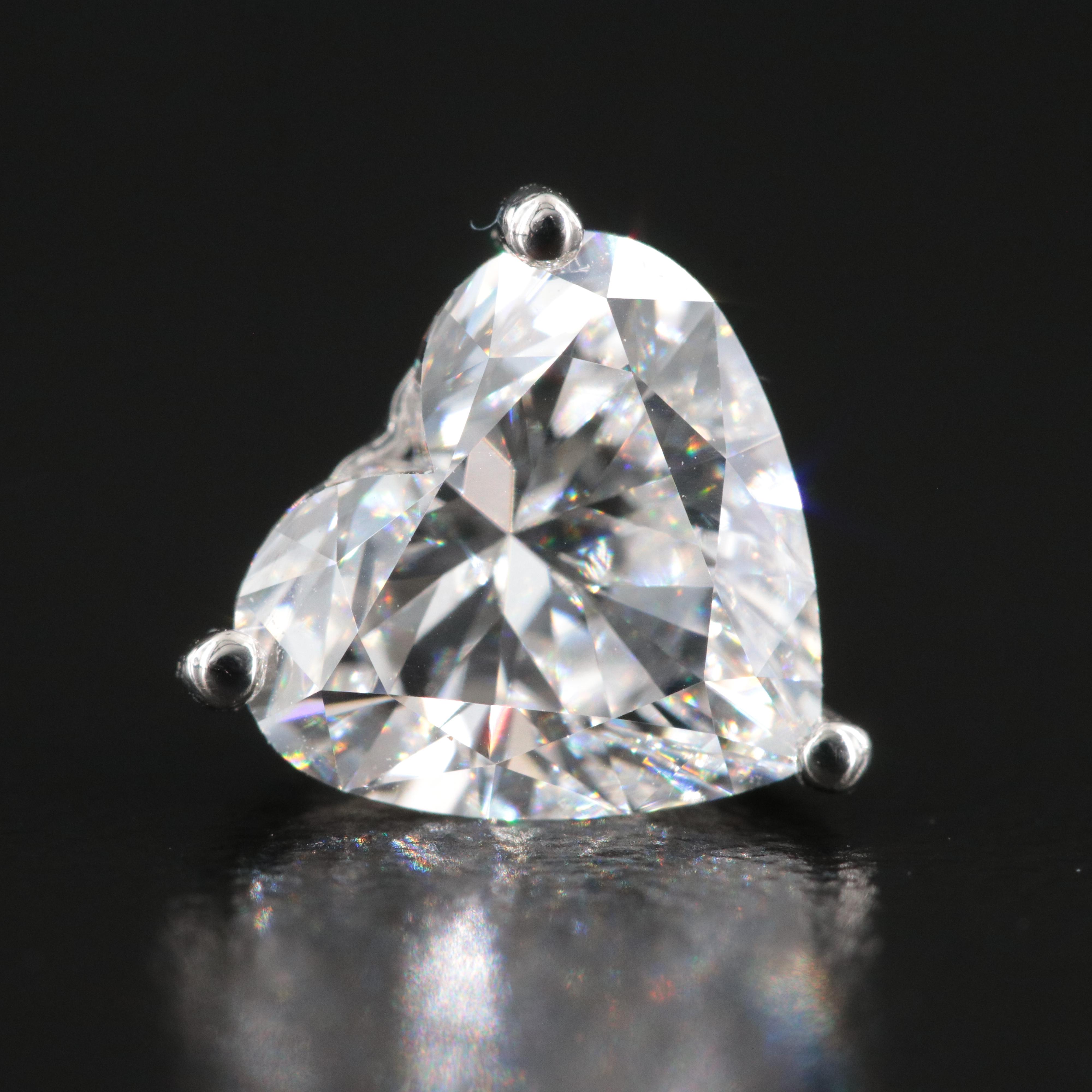 Platinum 3.51 CTW Lab Grown Diamond Earrings with IGI Report