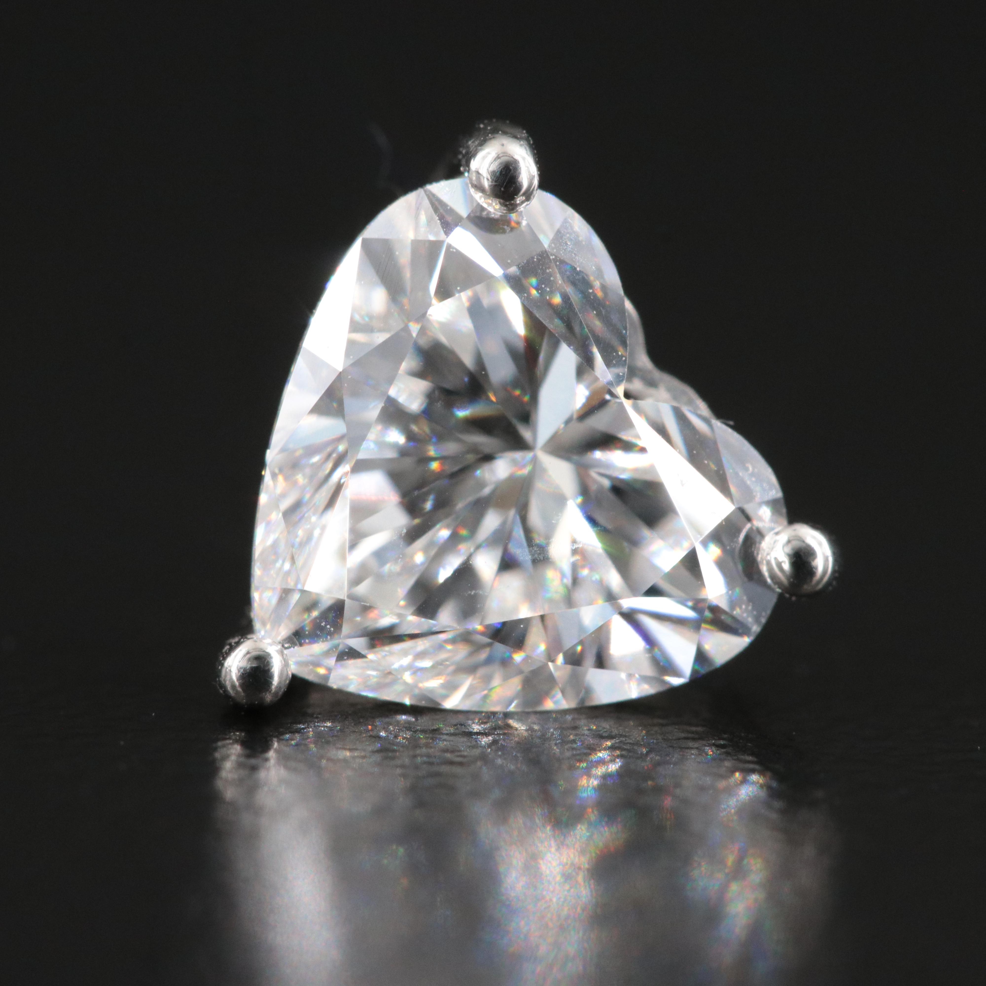 Platinum 3.51 CTW Lab Grown Diamond Earrings with IGI Report