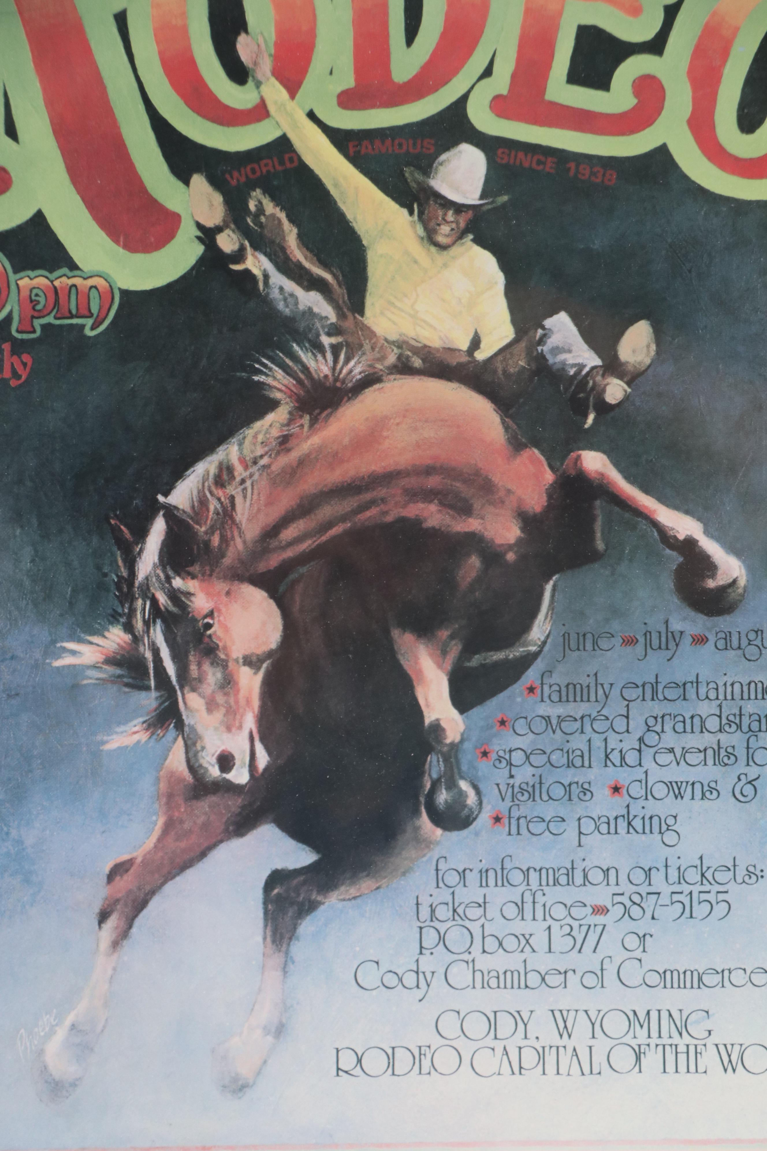 Offset Lithograph Poster "Cody Nite: Tonite Rodeo"