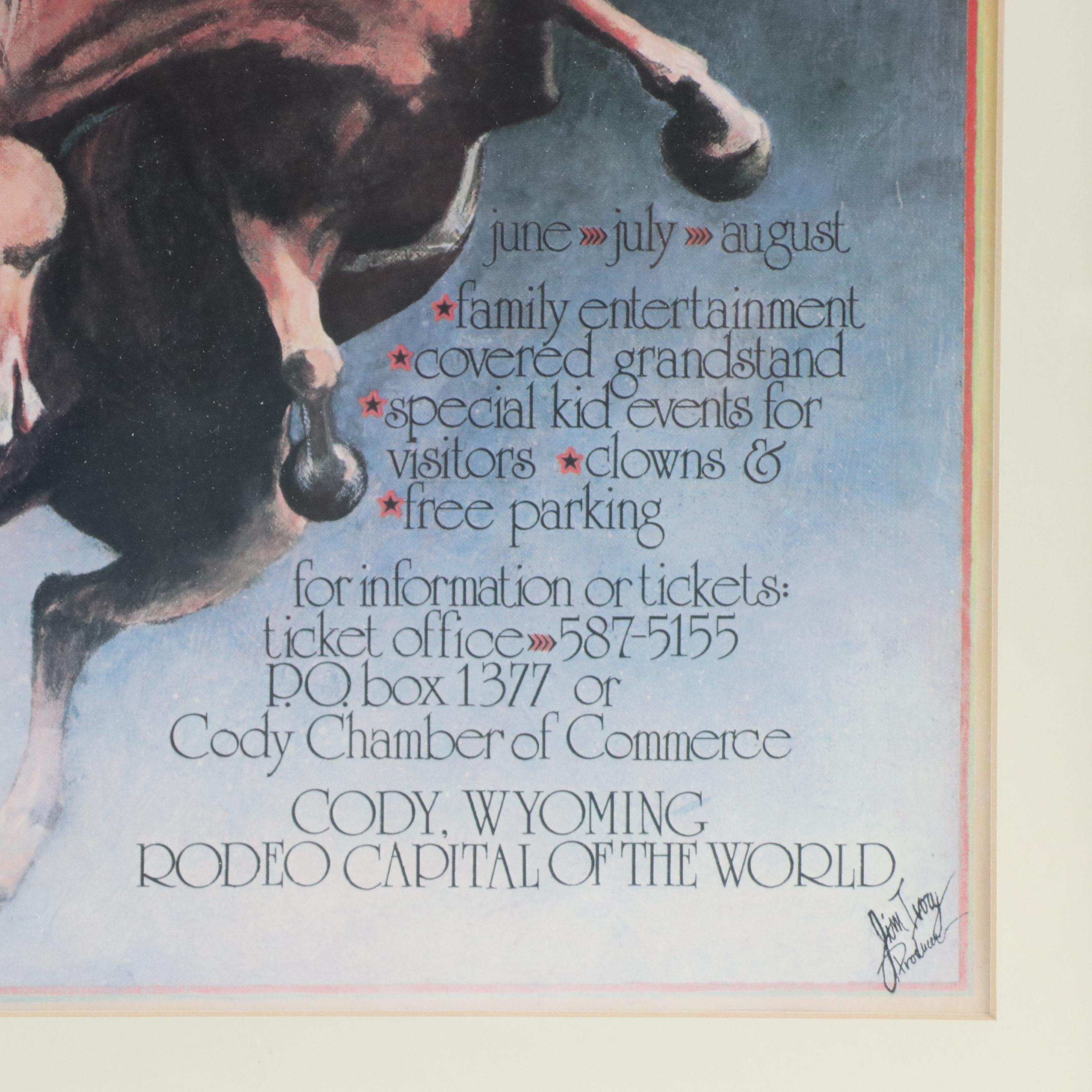 Offset Lithograph Poster "Cody Nite: Tonite Rodeo"