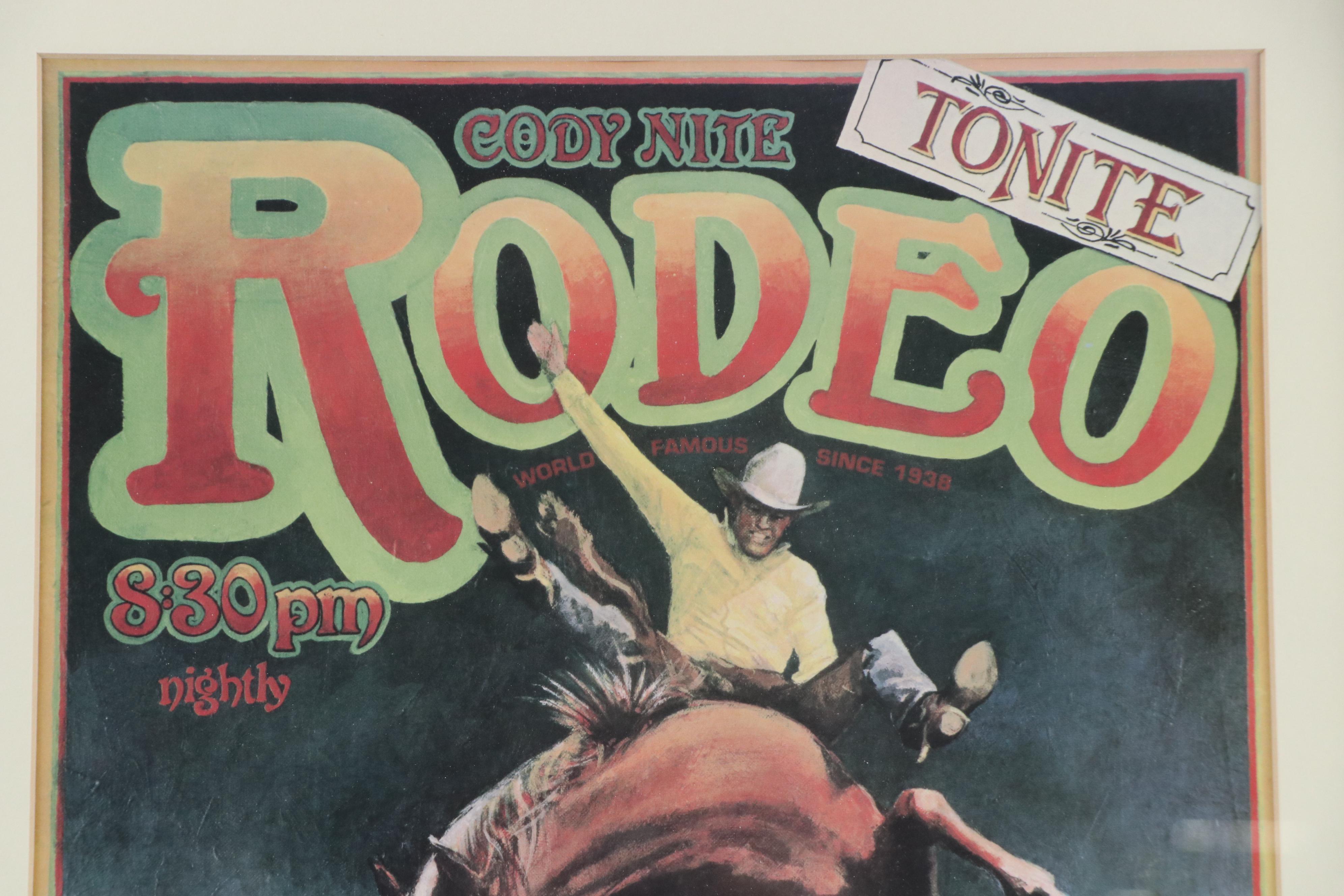 Offset Lithograph Poster "Cody Nite: Tonite Rodeo"