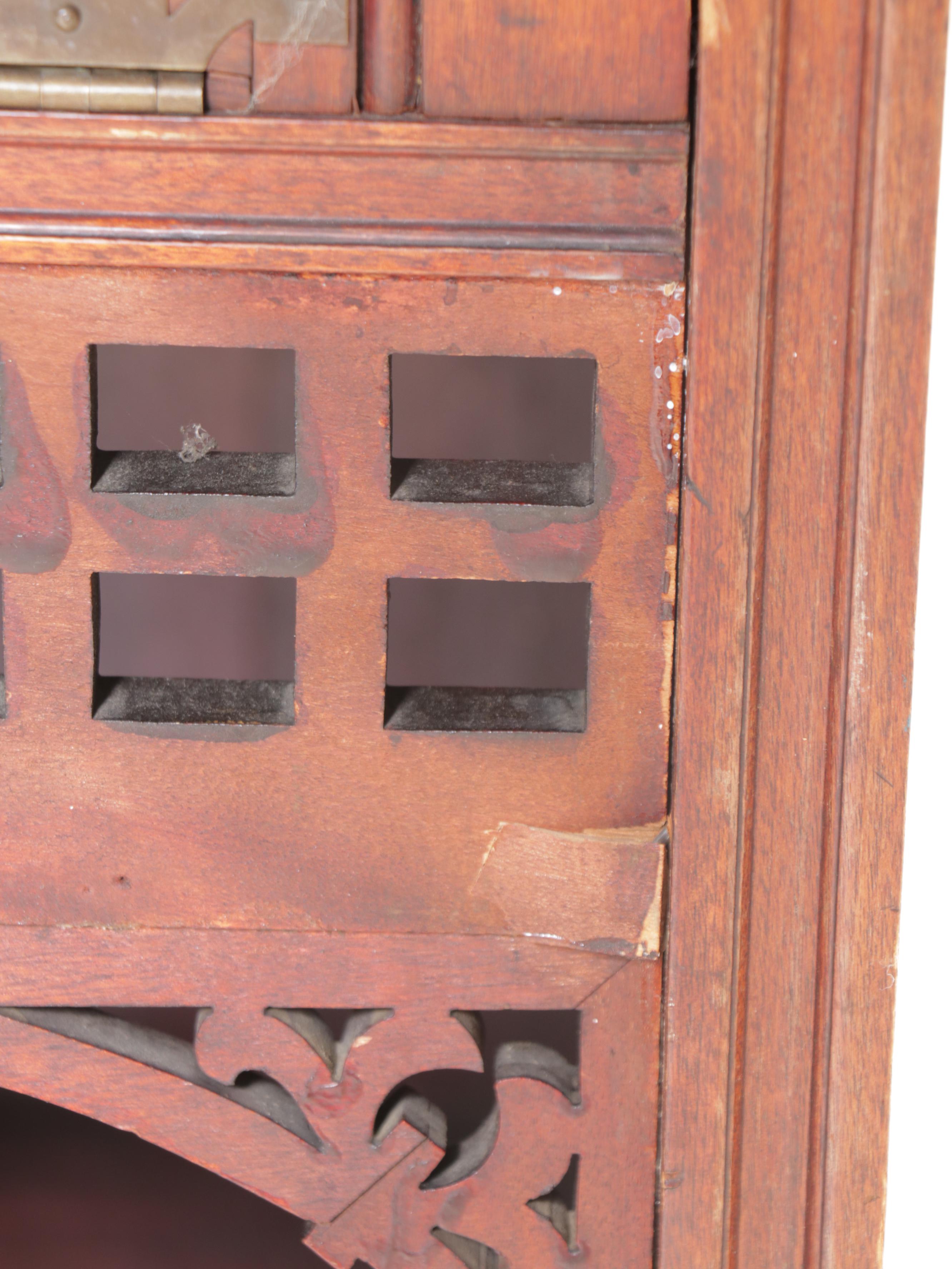 Victorian Aesthetic Movement Mahogany Fall Front Desk, 19th Century
