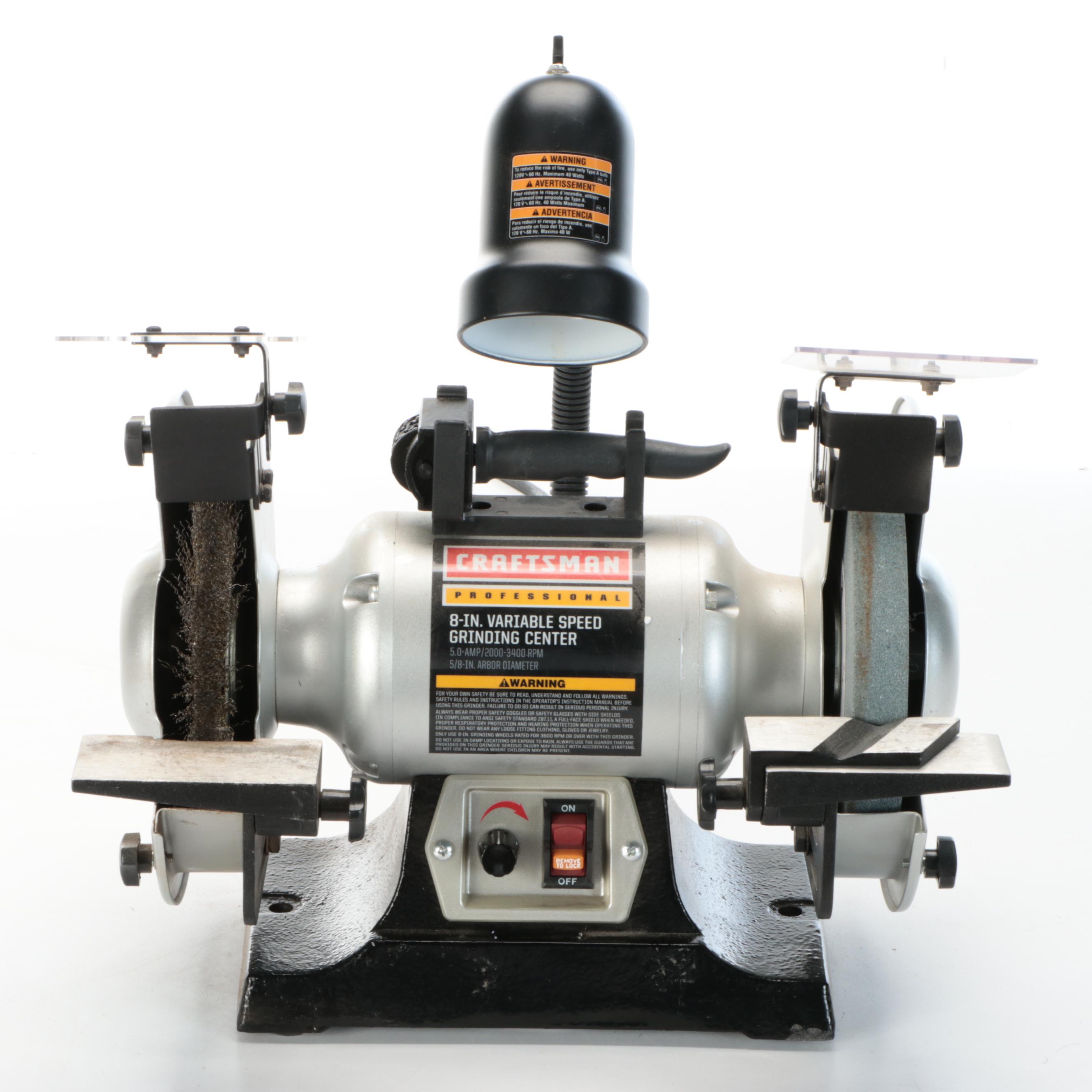 Craftsman 8" Bench Mount Dual Head Angle Grinder