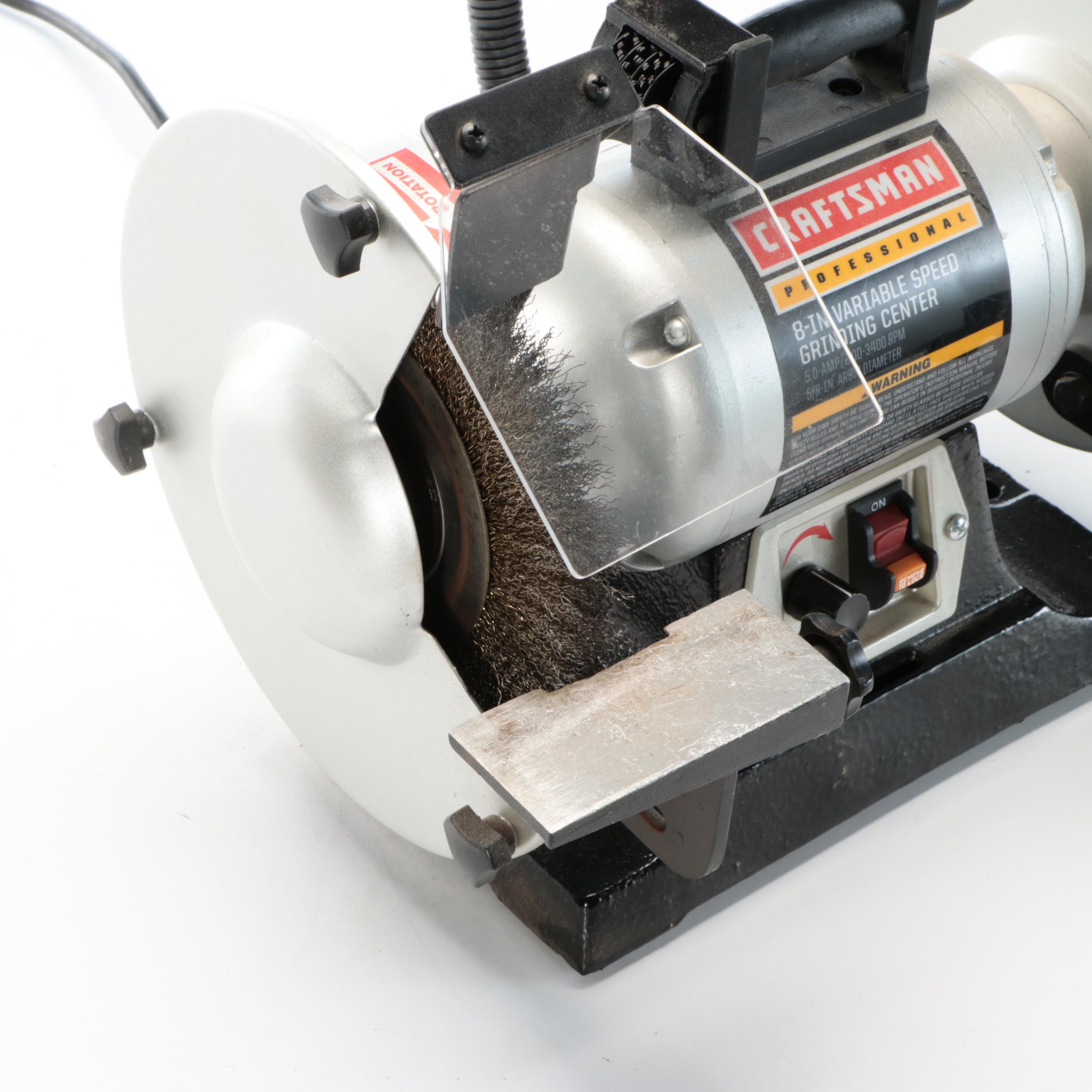 Craftsman 8" Bench Mount Dual Head Angle Grinder