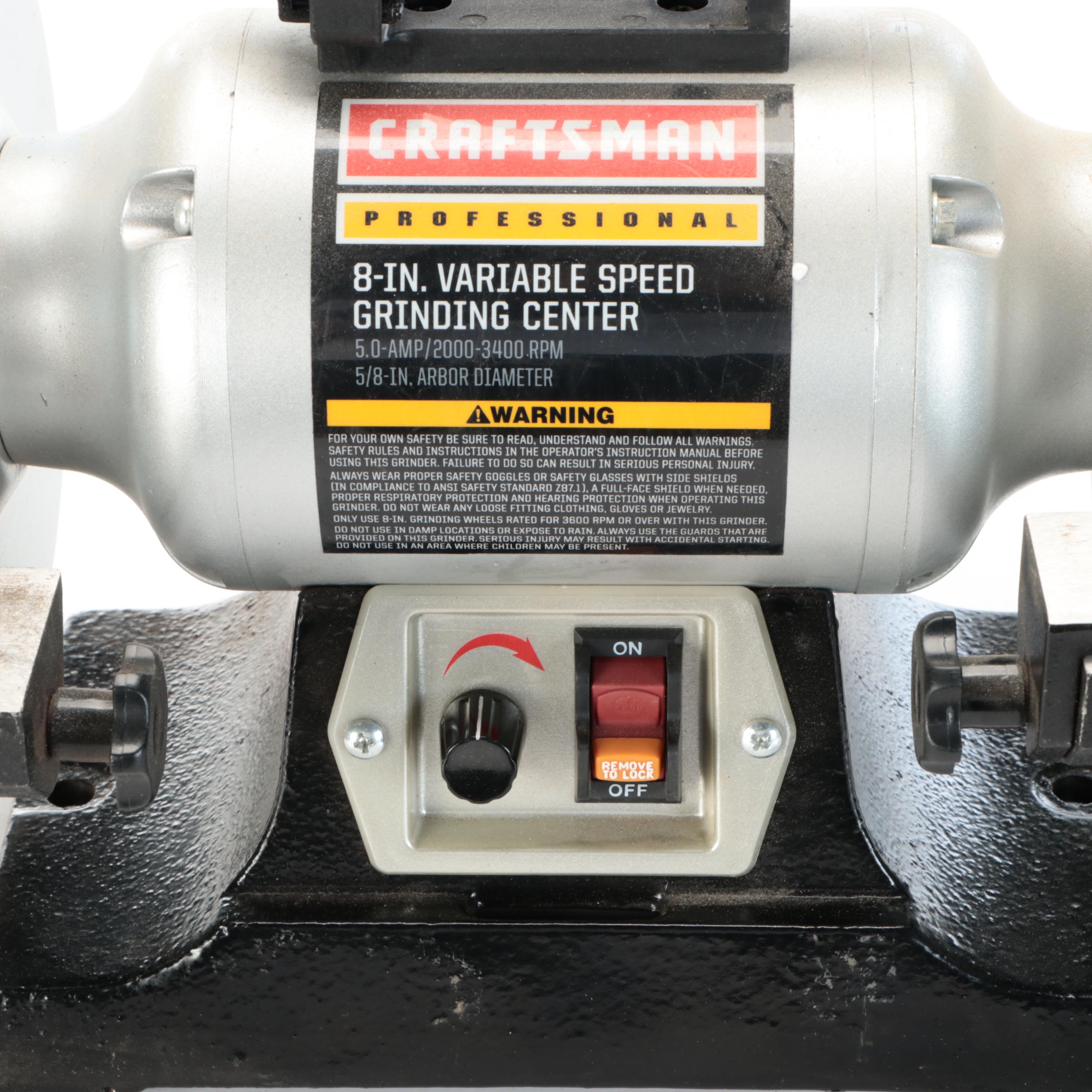 Craftsman 8" Bench Mount Dual Head Angle Grinder