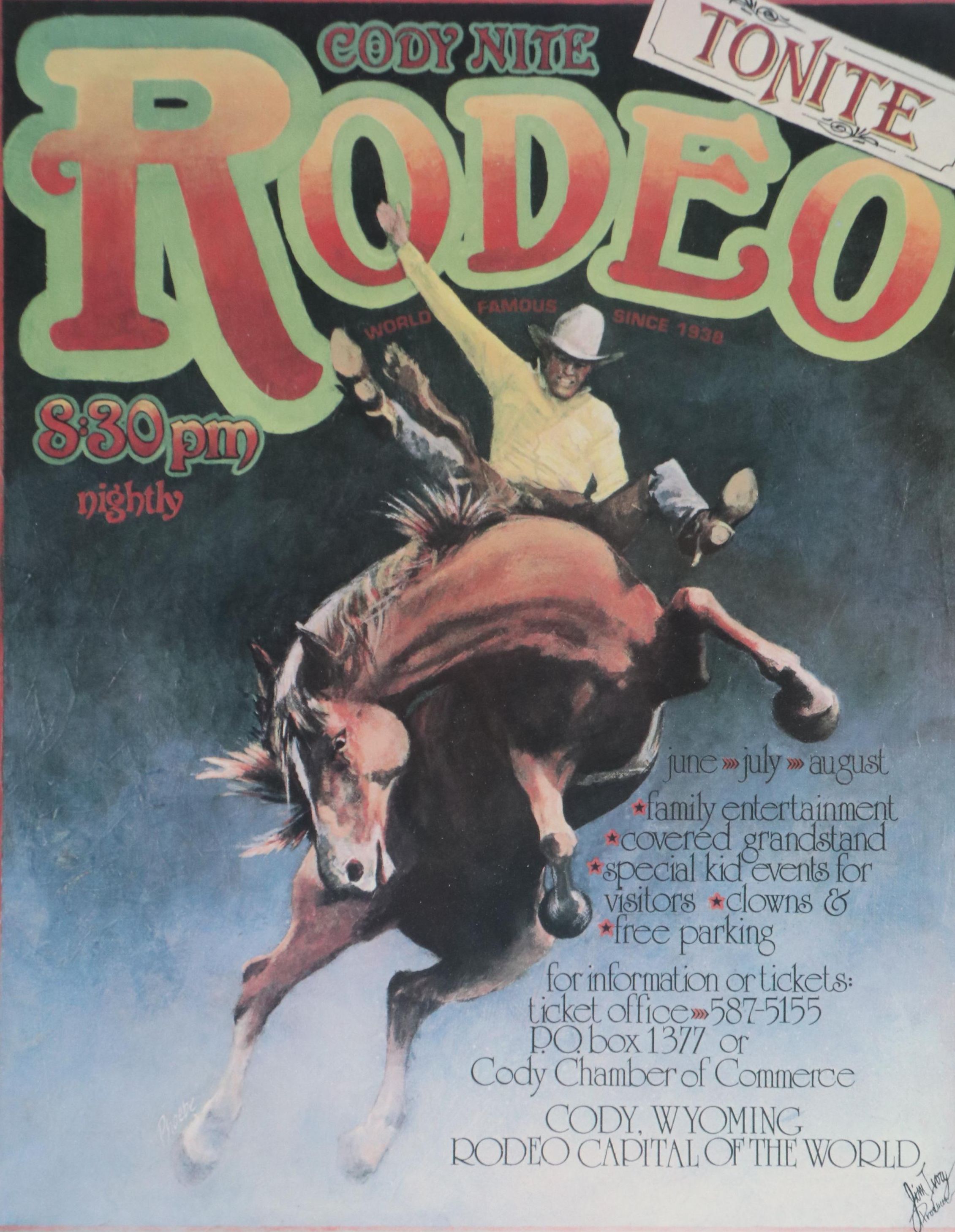 Offset Lithograph Poster "Cody Nite: Tonite Rodeo"