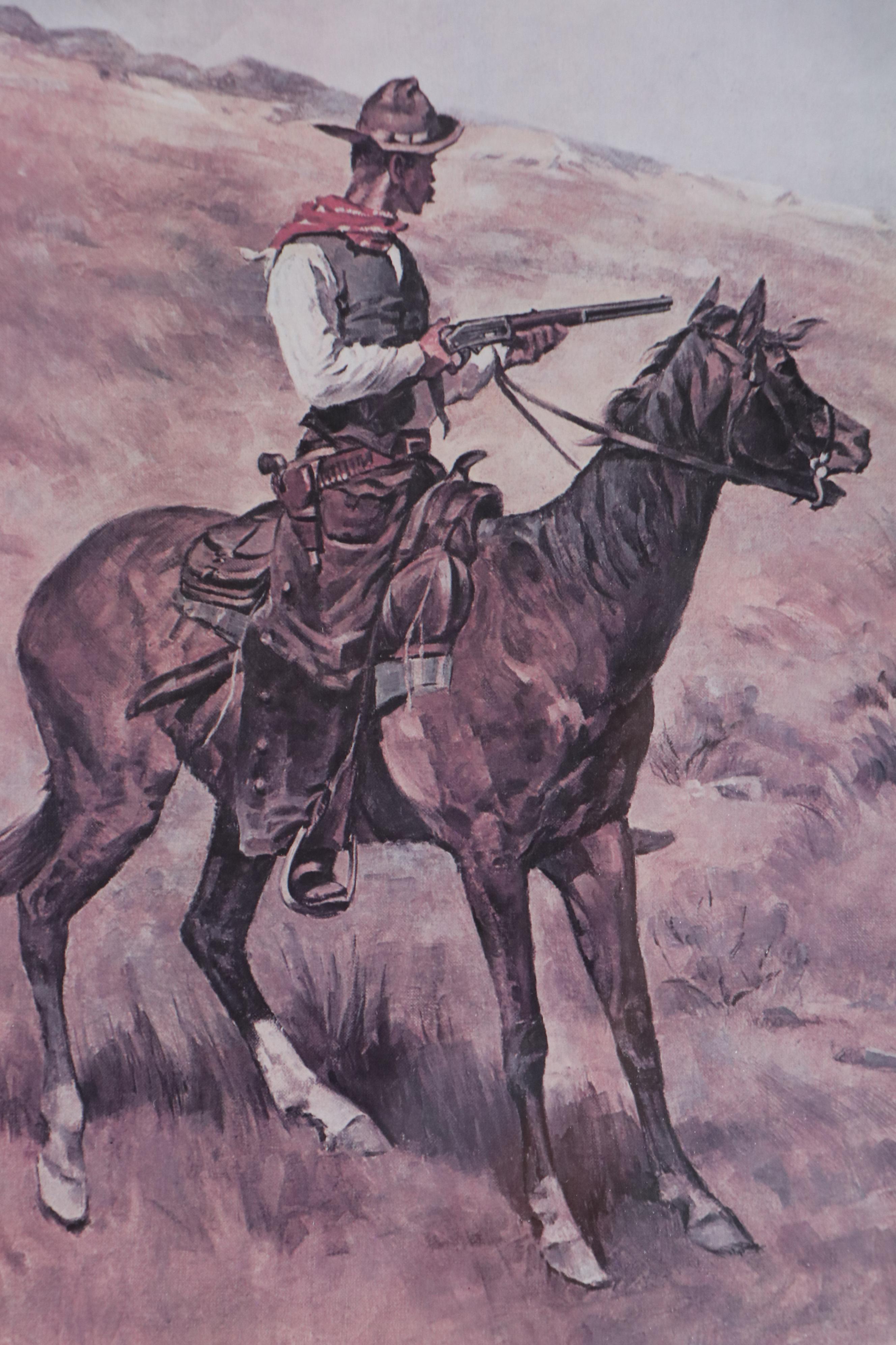 Offset Lithograph After Frederic Remington "Danger Ahead"