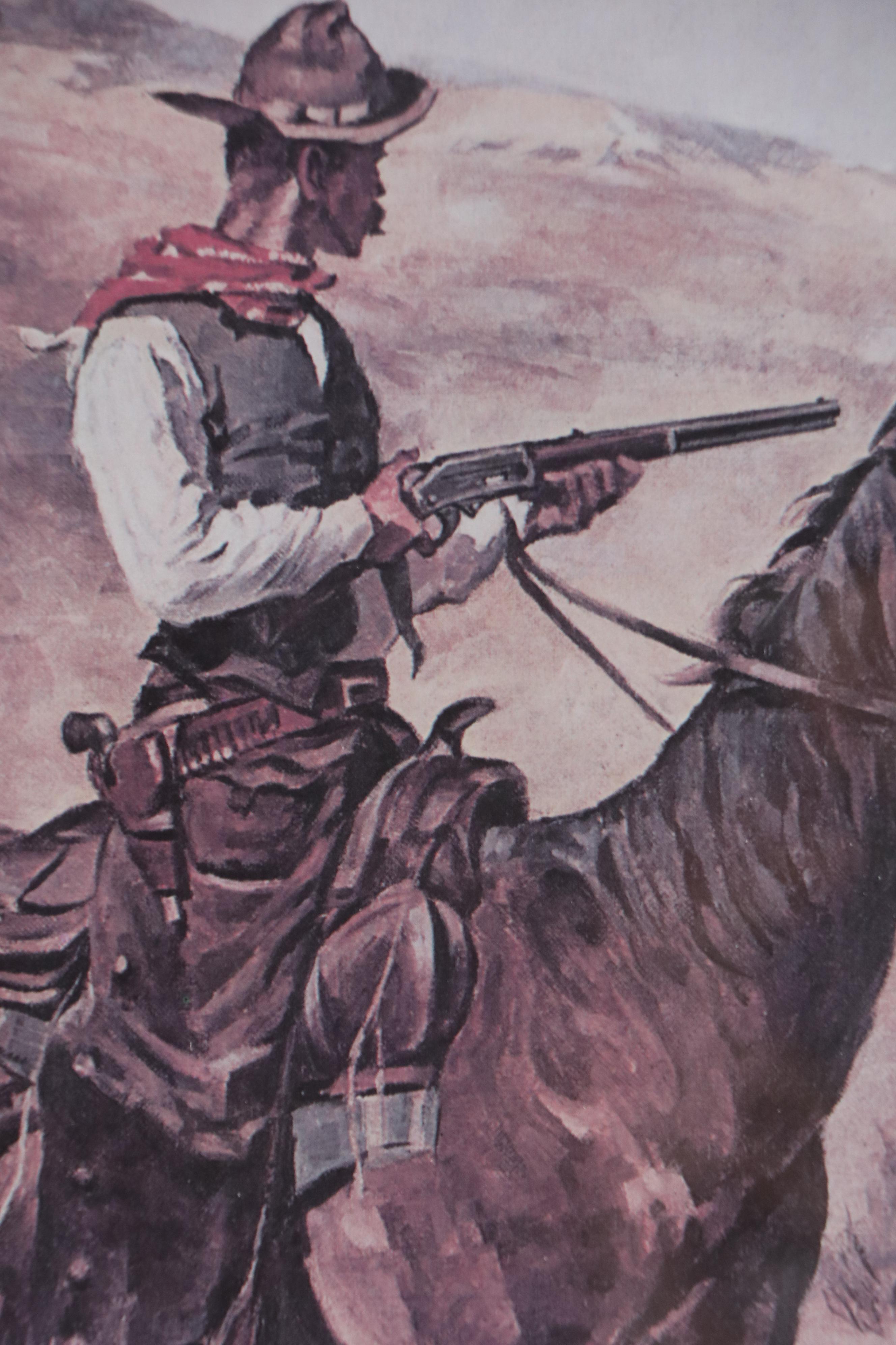 Offset Lithograph After Frederic Remington "Danger Ahead"
