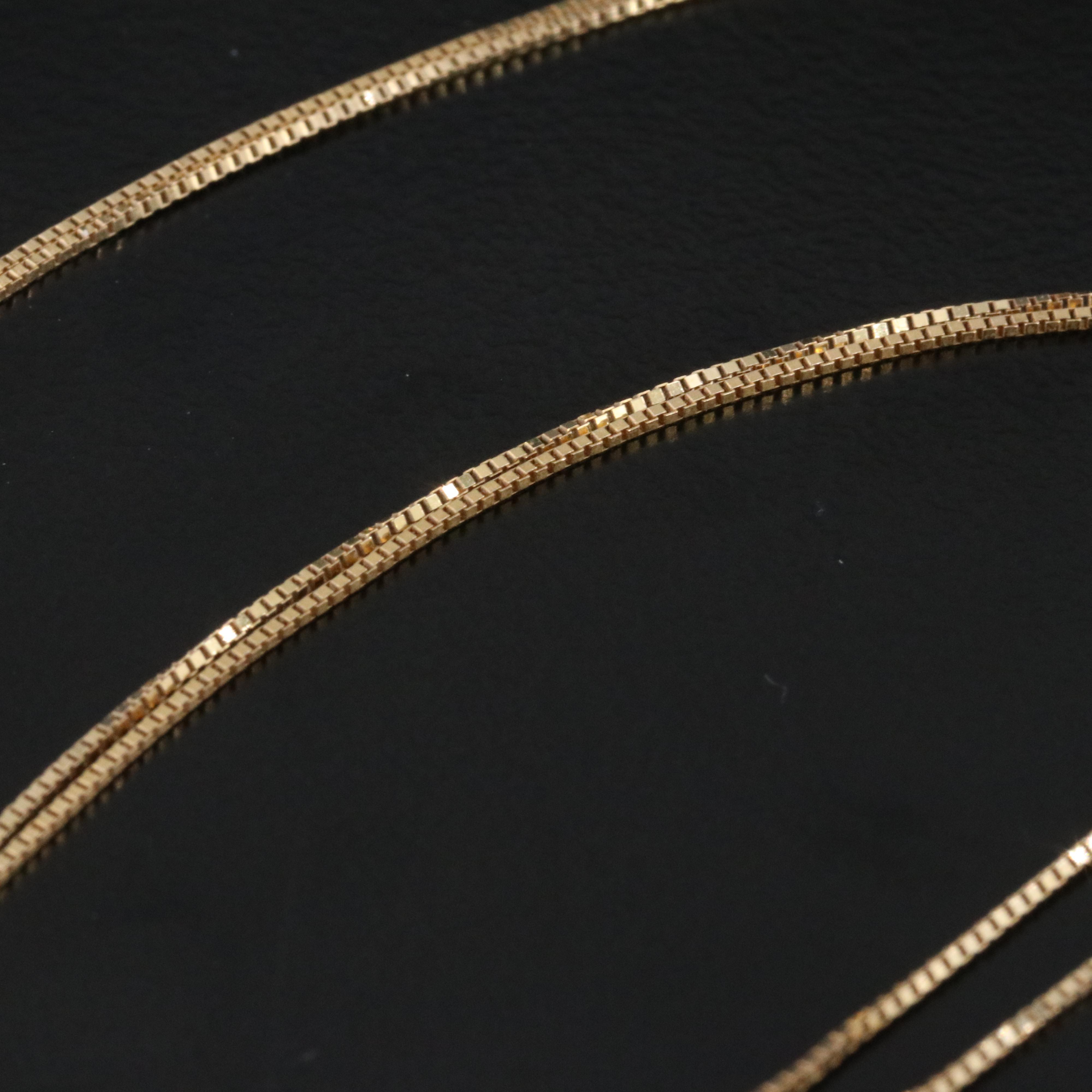 14K Garnet and Diamond Enhancer Pendant Necklace