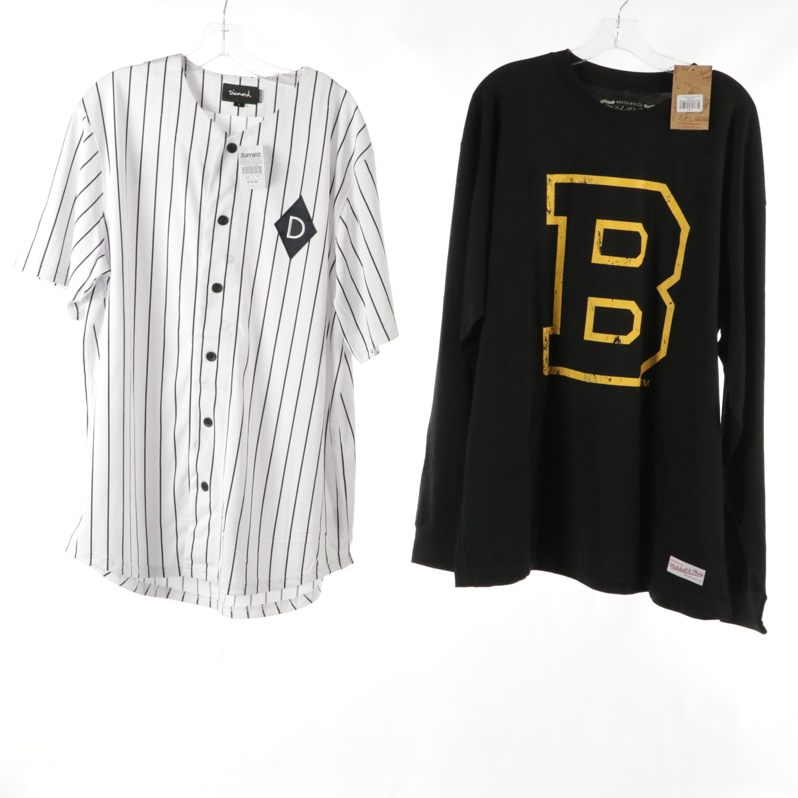 Men's Diamond Jersey, Mitchel & Ness Boston and St. Louis Sweatshirt & Top