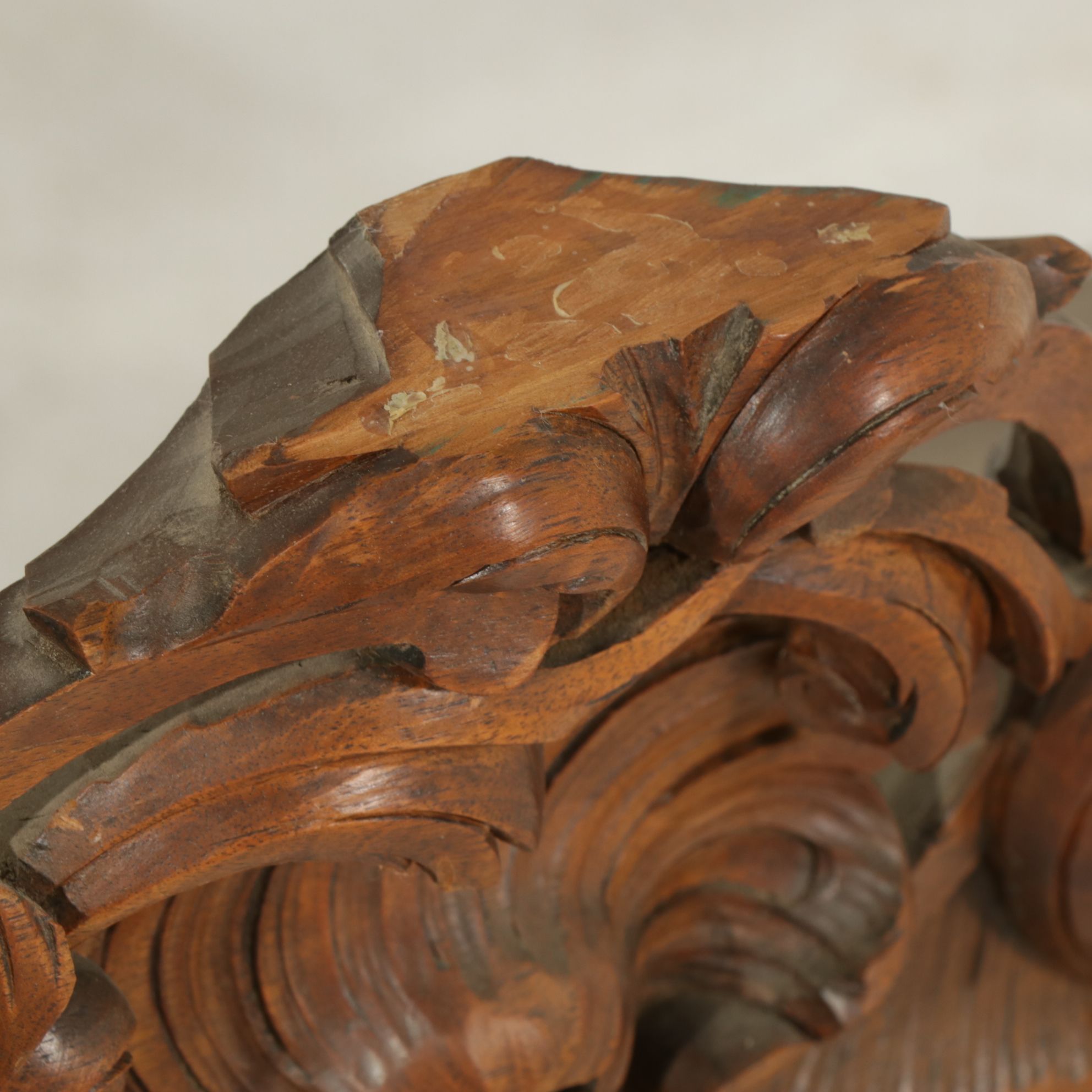 Louis XV Style Knockdown Armoire with Carved Rococo Cartouche, Late 19th Century